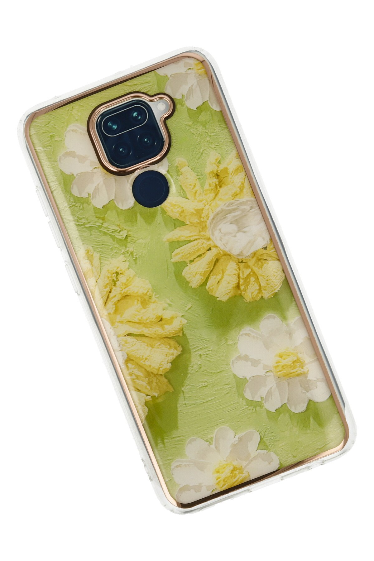 Newface Xiaomi Redmi Note 9 Kılıf Palm Buzlu Kamera Sürgülü Silikon - Kırmızı