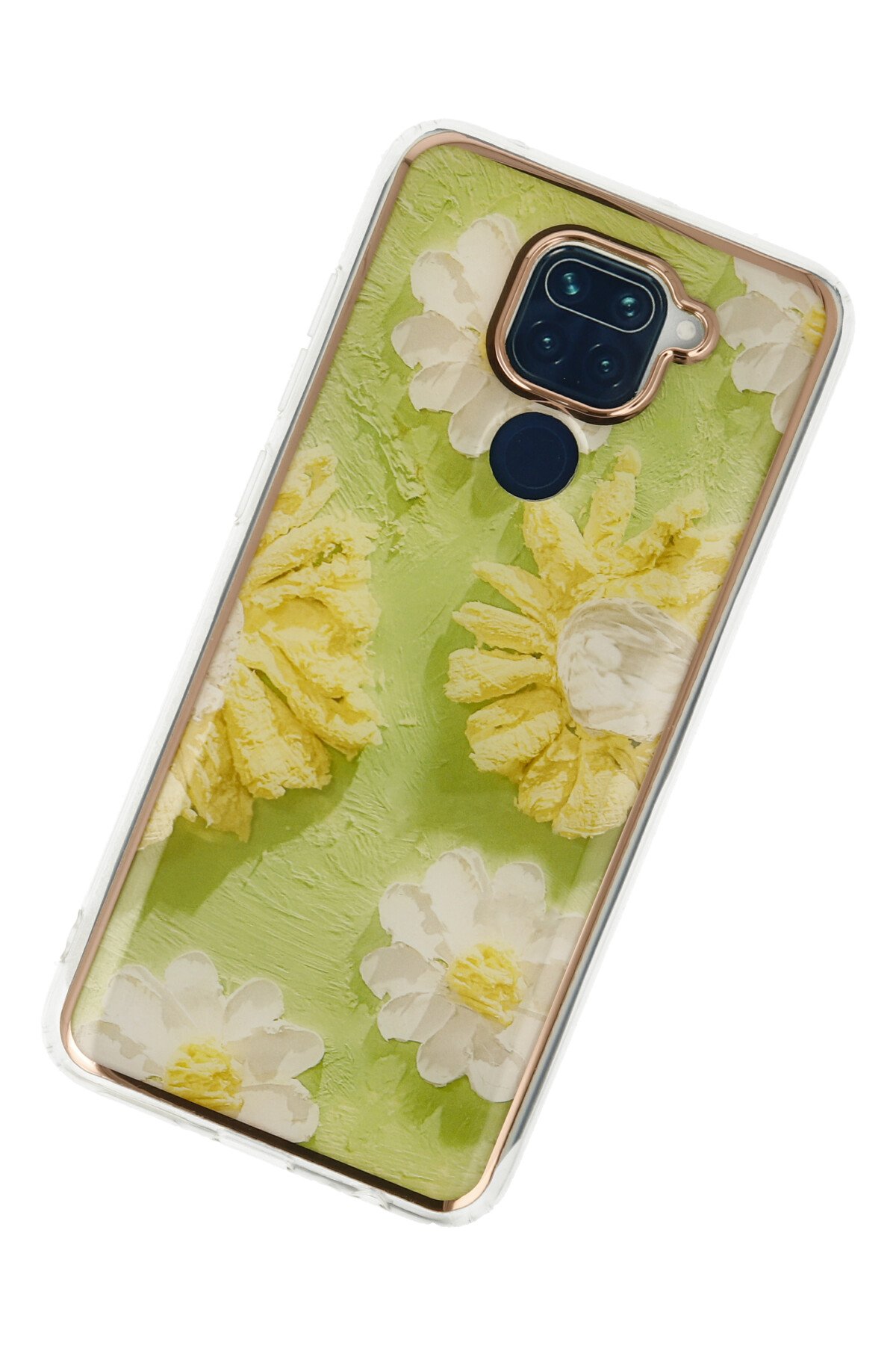 Newface Xiaomi Redmi Note 9 Kılıf Palm Buzlu Kamera Sürgülü Silikon - Kırmızı