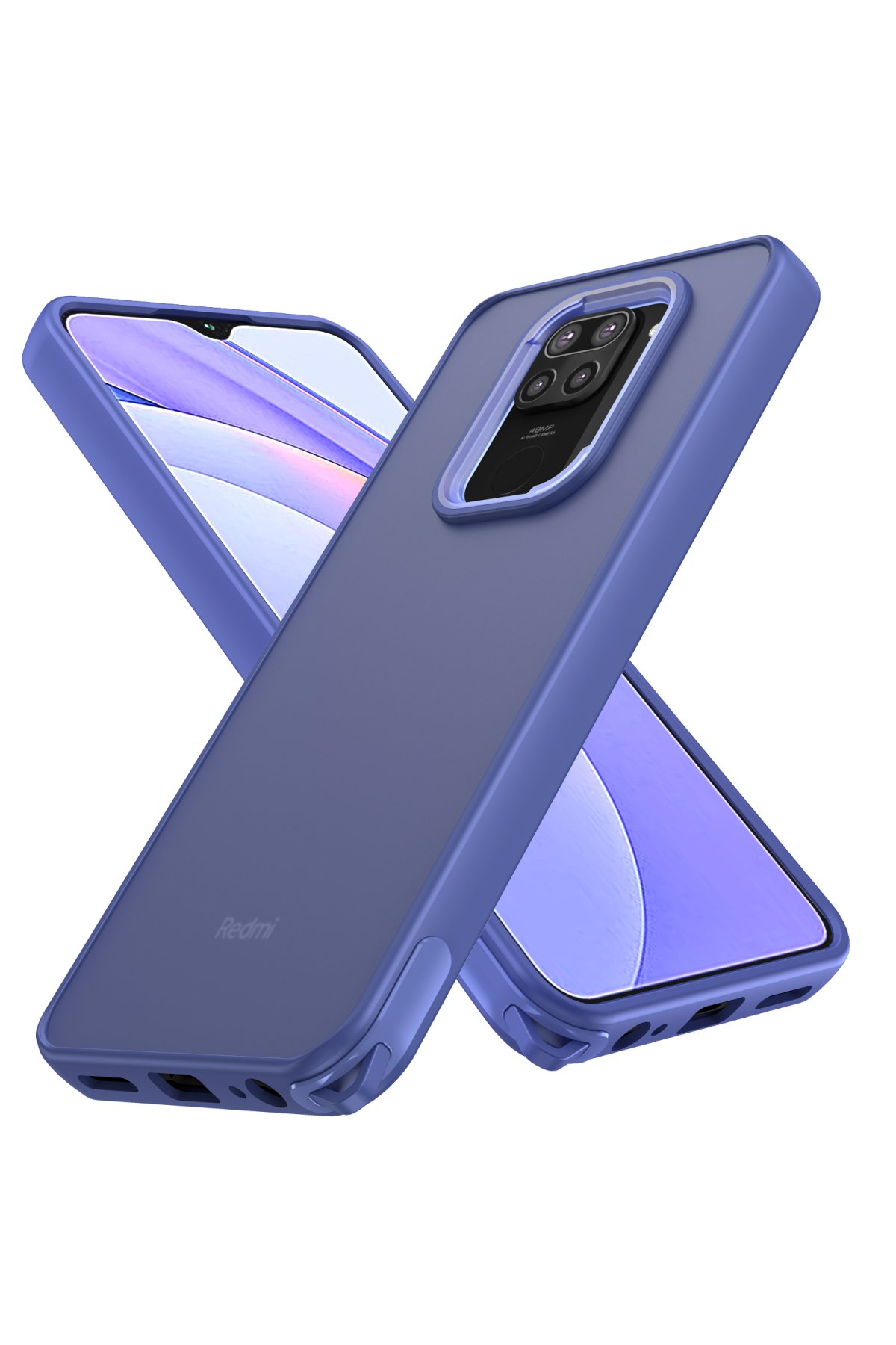 Newface Xiaomi Redmi Note 9 Kılıf Nano içi Kadife Silikon - Lila