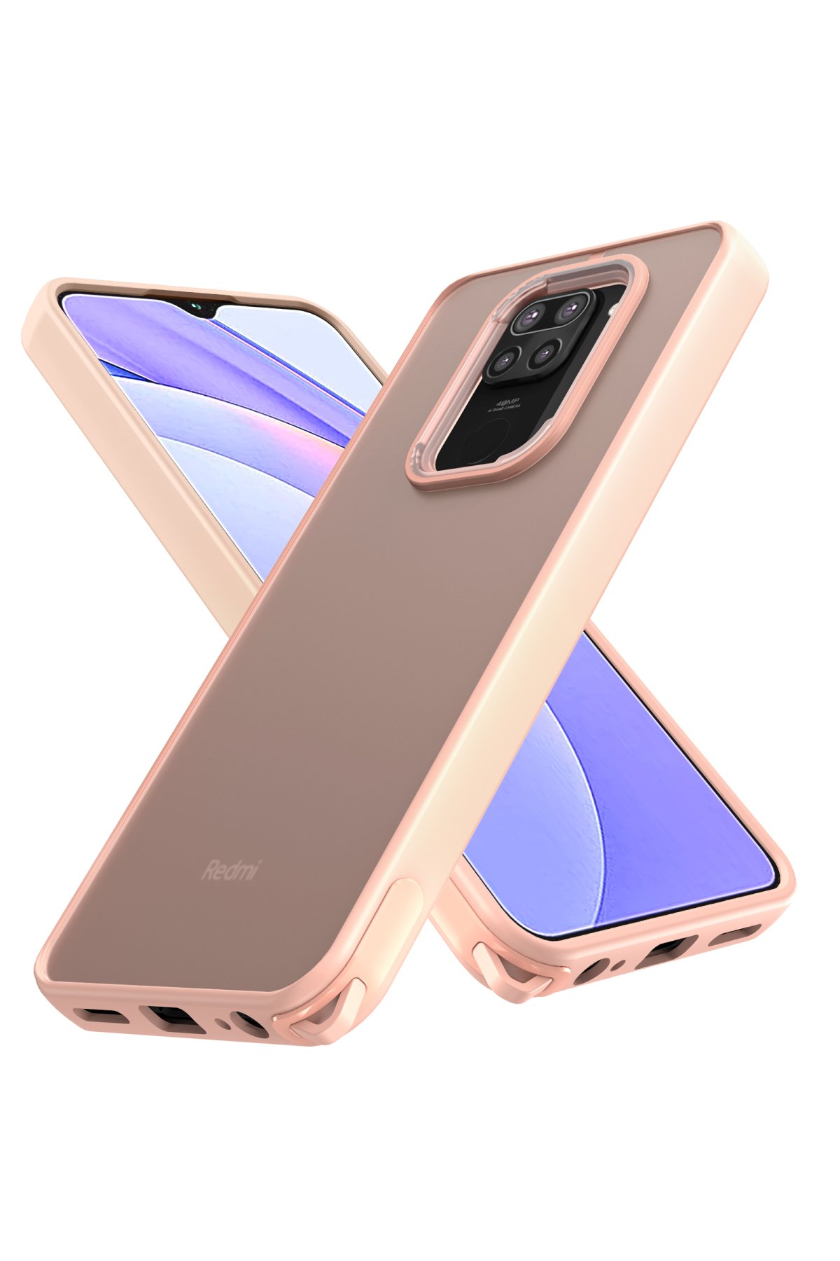 Newface Xiaomi Redmi Note 9 Kılıf Nano içi Kadife Silikon - Kırmızı