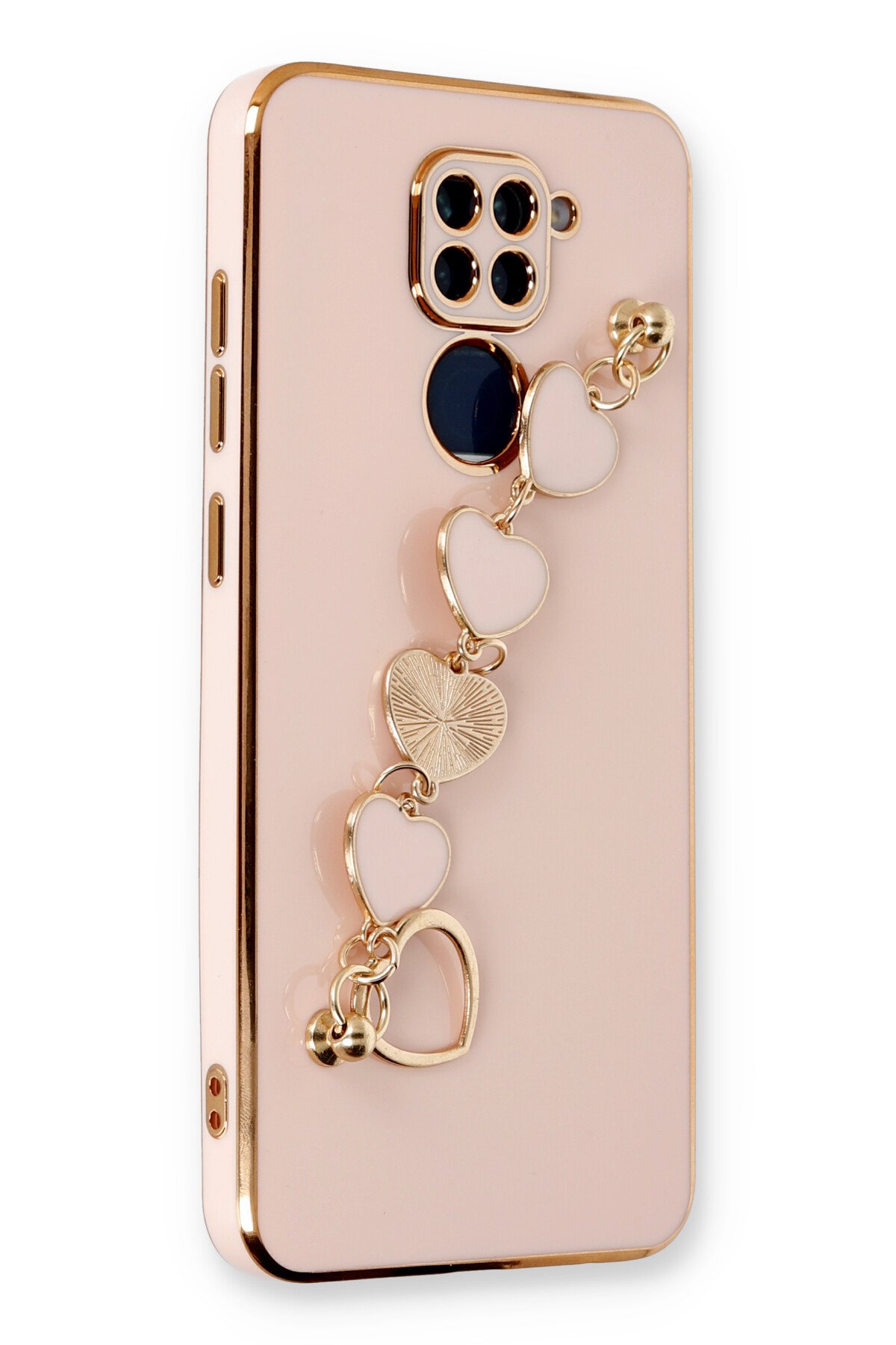 Newface Xiaomi Redmi Note 9 Kılıf Palm Buzlu Kamera Sürgülü Silikon - Sarı
