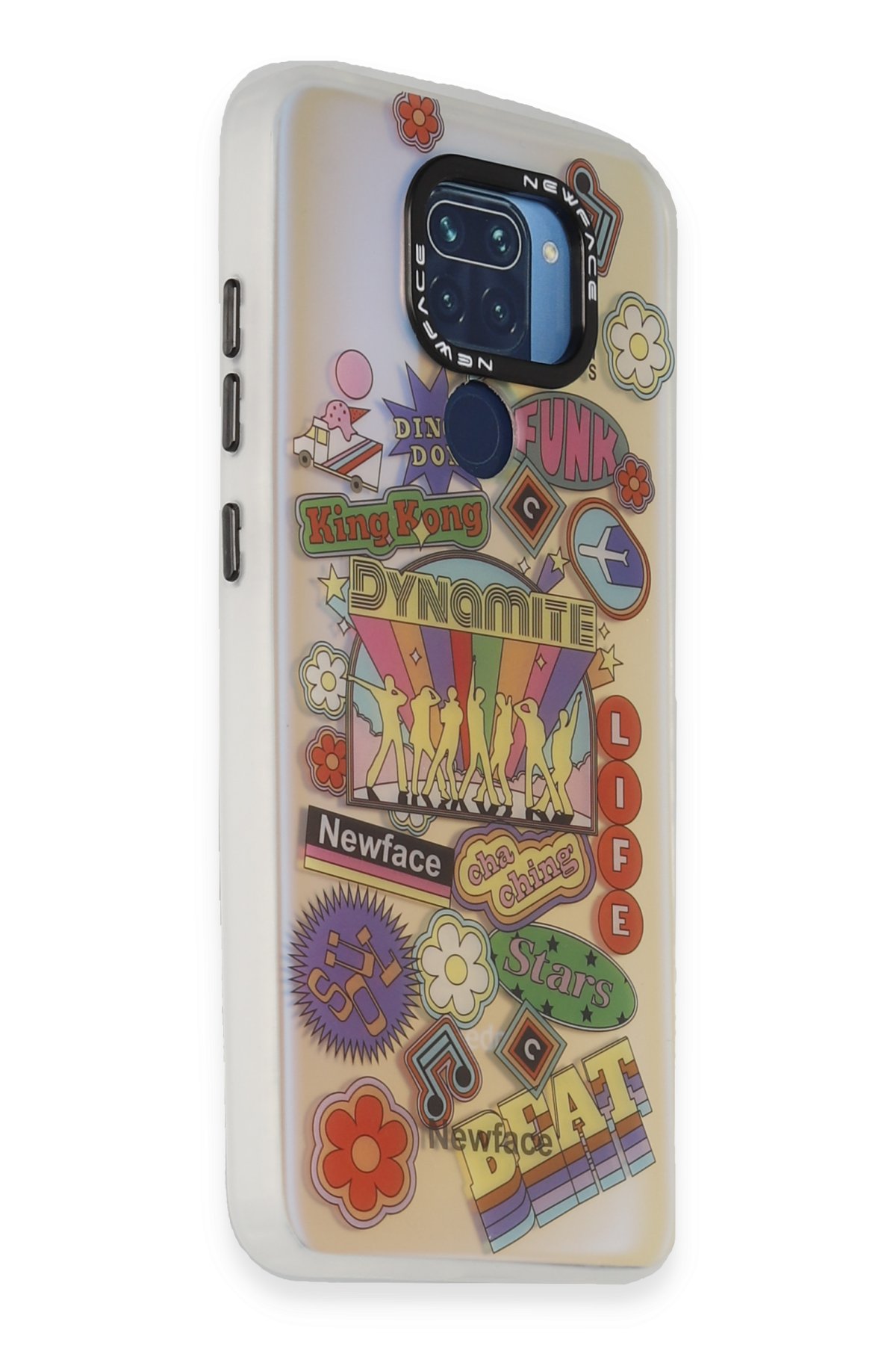 Newface Xiaomi Redmi Note 9 Kılıf Palm Buzlu Kamera Sürgülü Silikon - Sarı
