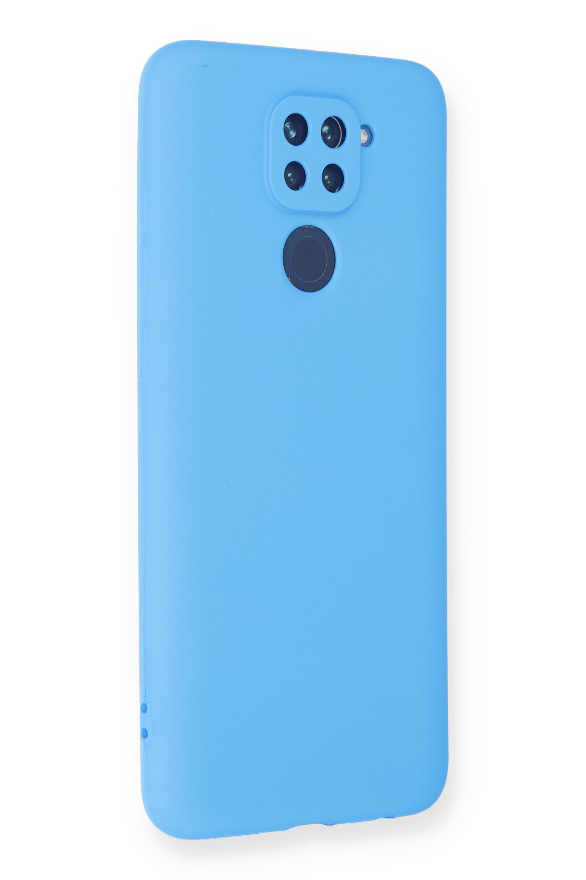 Newface Xiaomi Redmi Note 9 Kılıf Sofya Yüzüklü Silikon Kapak - Gümüş