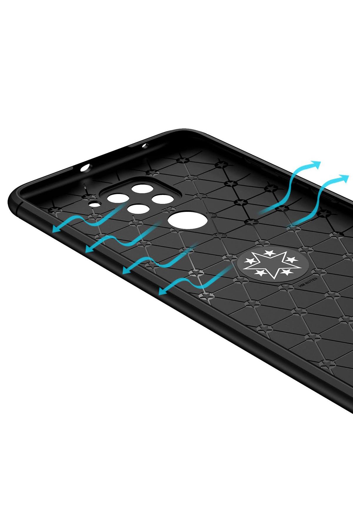 Newface Xiaomi Redmi Note 9 Kılıf Montreal Silikon Kapak - Siyah