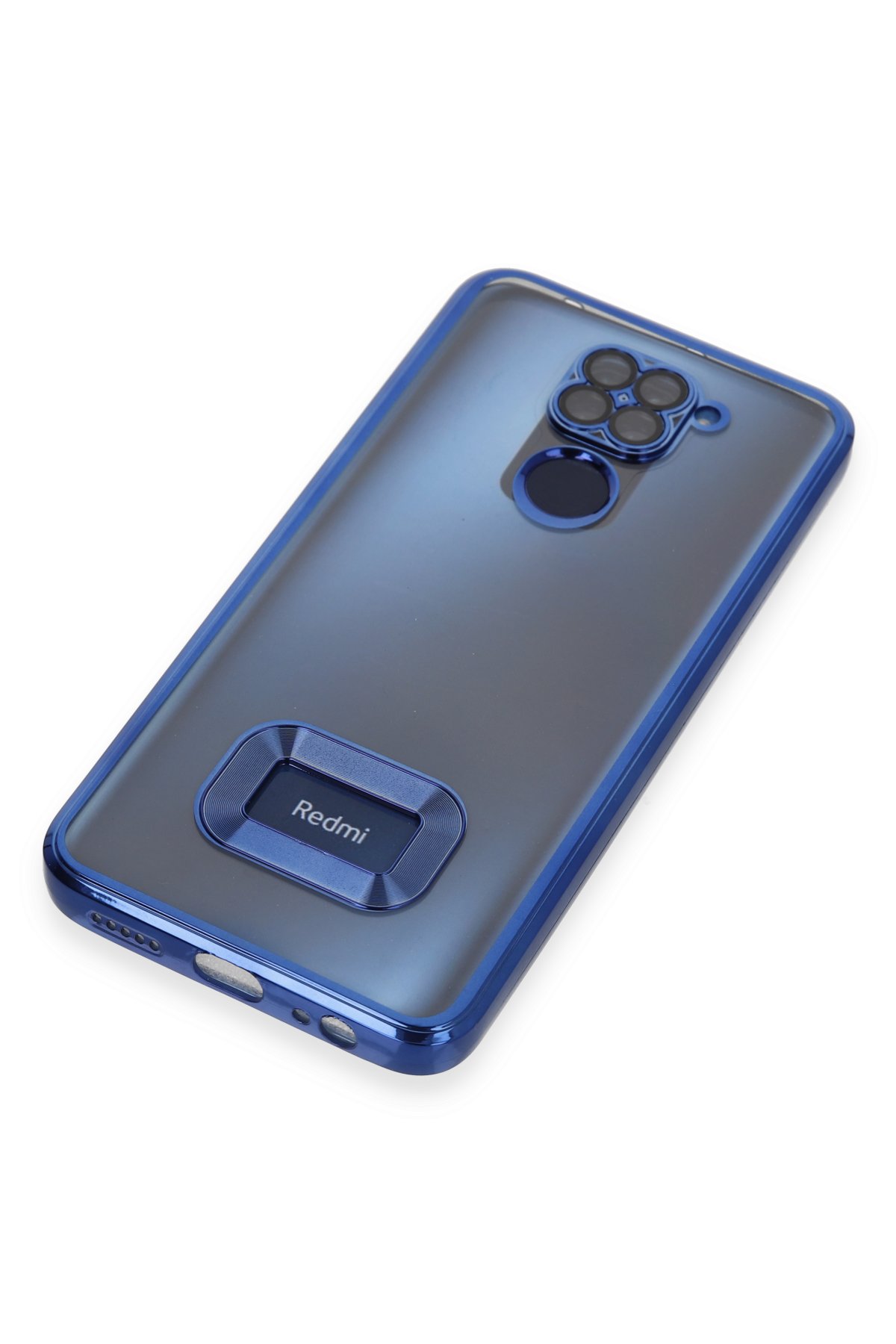 Newface Xiaomi Redmi Note 9 Kılıf Sofya Yüzüklü Silikon Kapak - Siyah