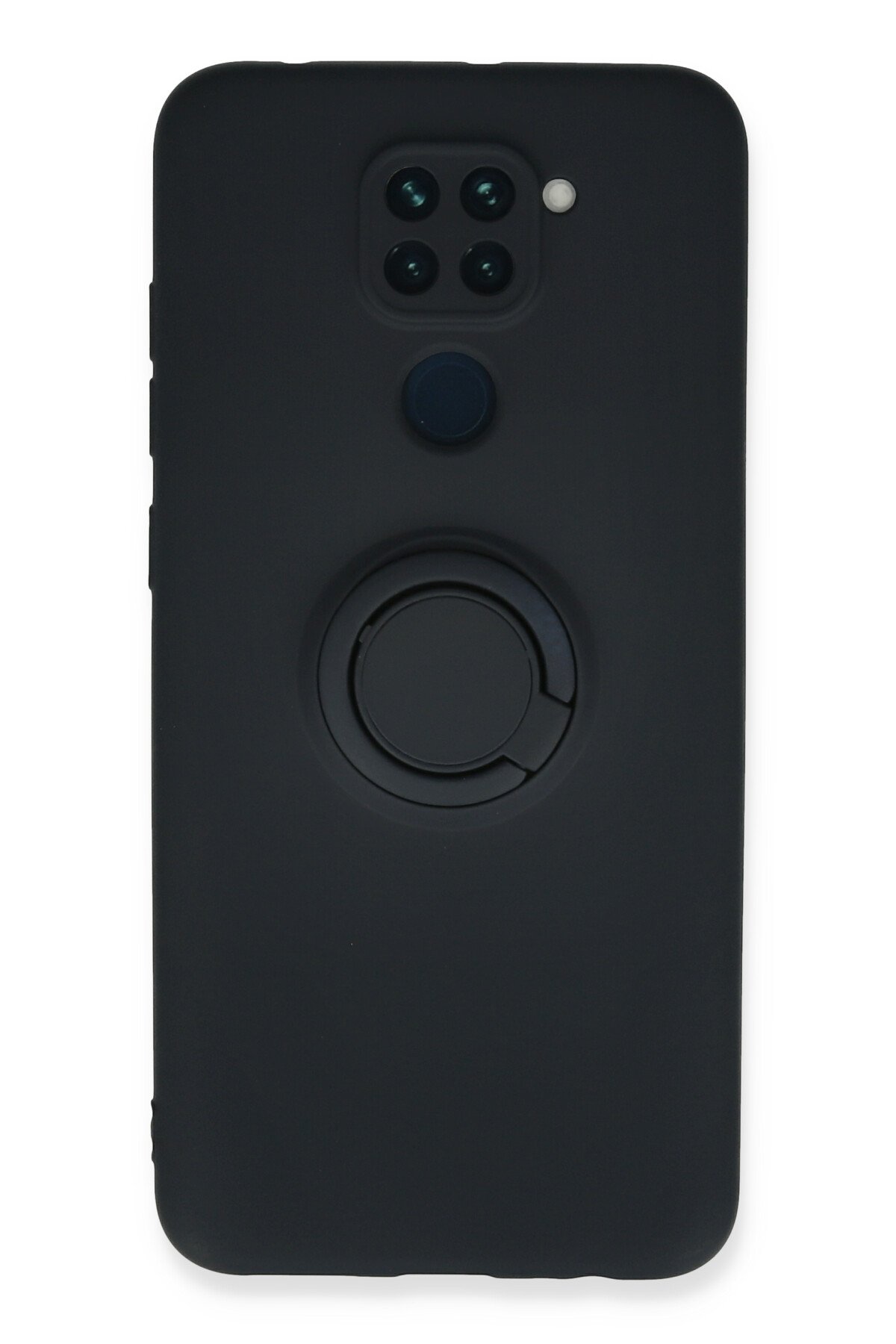 Newface Xiaomi Redmi Note 9 Kılıf Focus Derili Silikon - Siyah