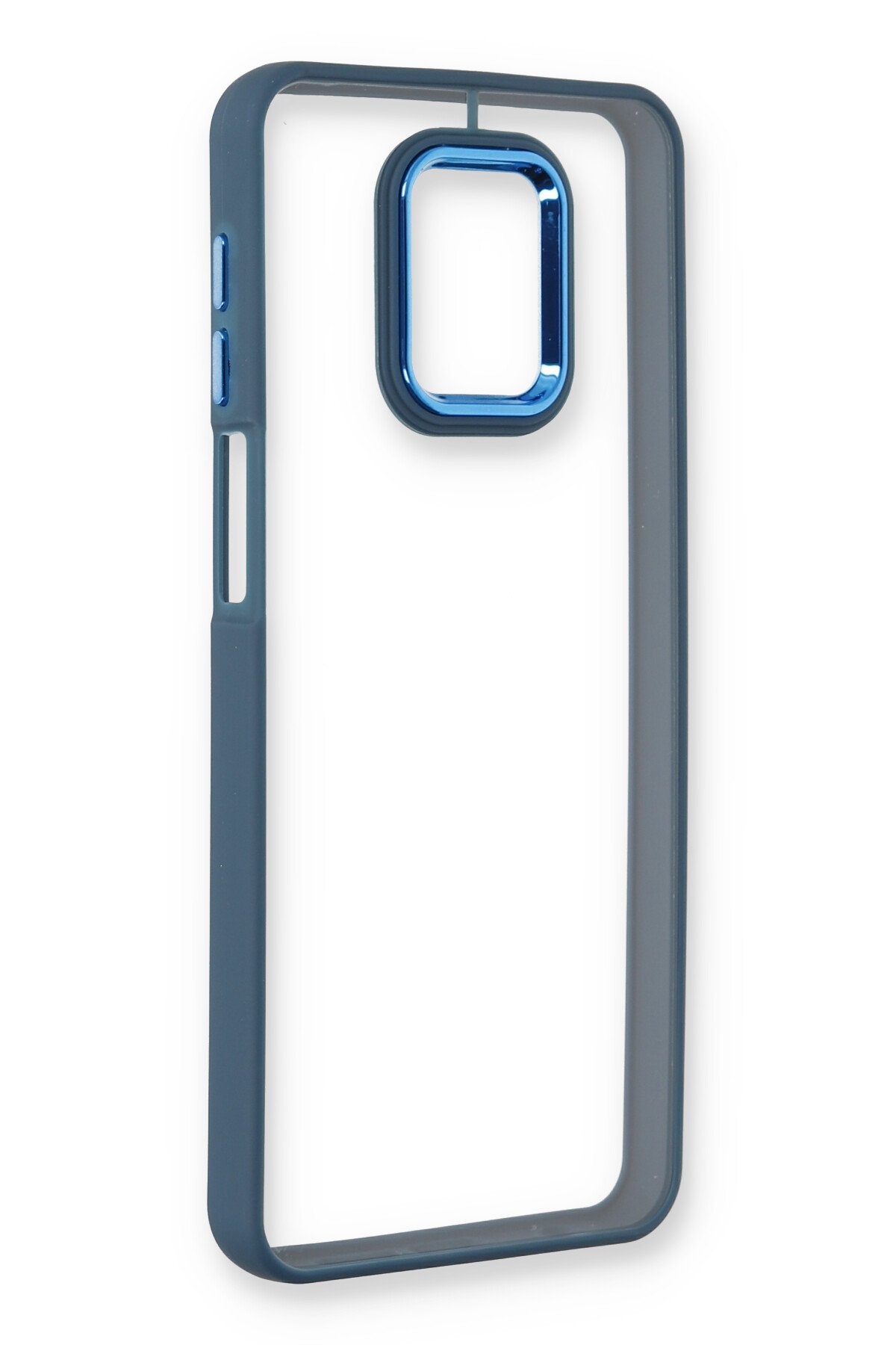 Newface Xiaomi Redmi Note 9 Pro Kılıf Montreal Yüzüklü Silikon Kapak - Buz Mavi