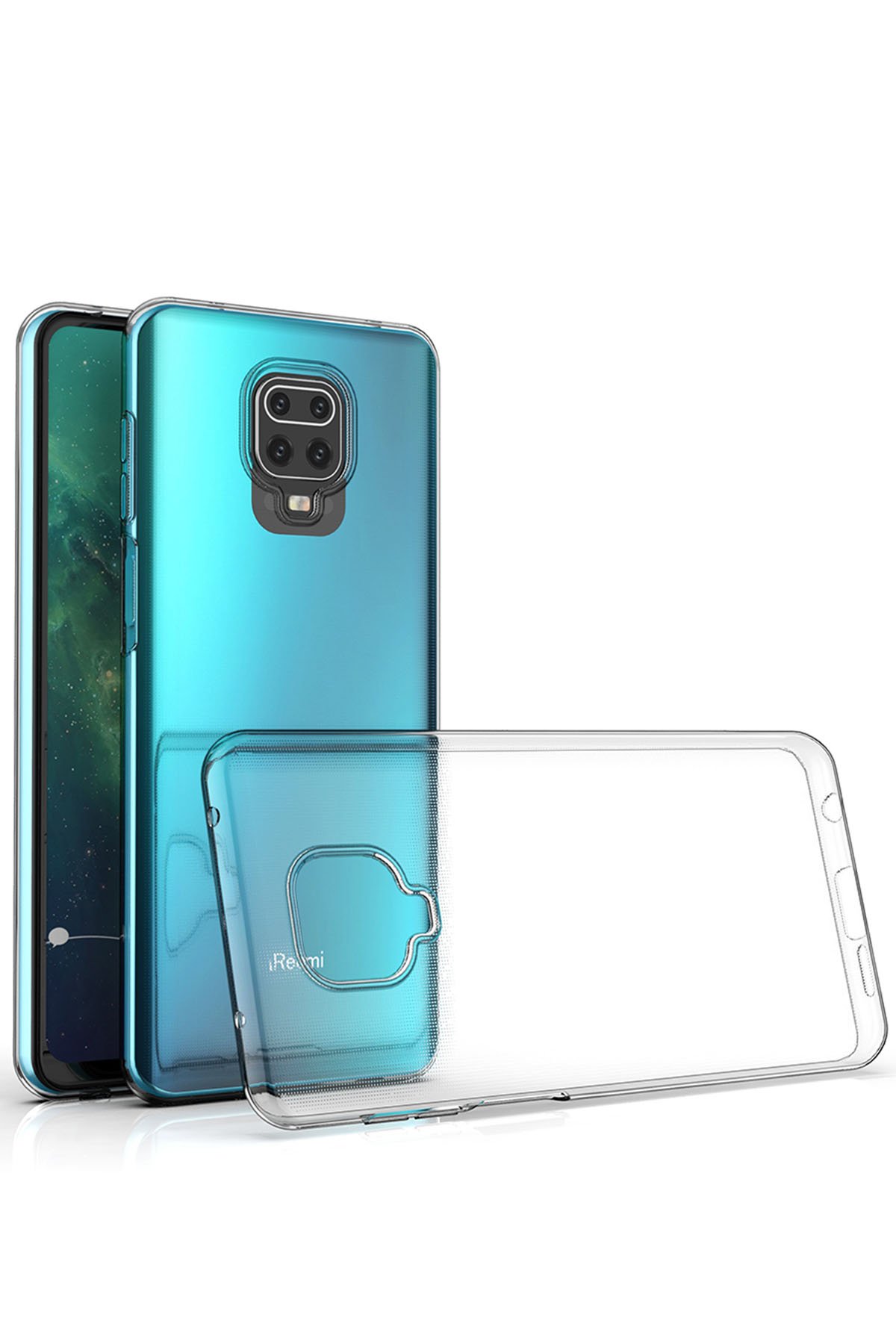 Newface Xiaomi Redmi Note 9 Pro Kılıf Pars Lens Yüzüklü Silikon - Kırmızı