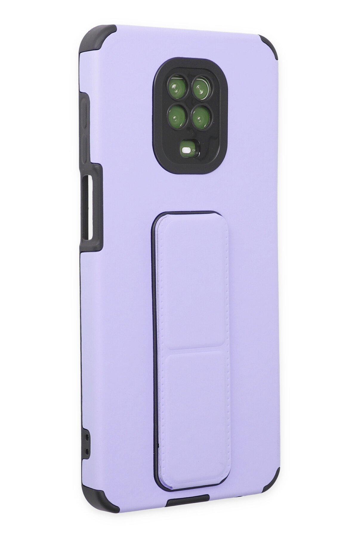 Newface Xiaomi Redmi Note 9 Pro Kılıf Pars Lens Yüzüklü Silikon - Siyah