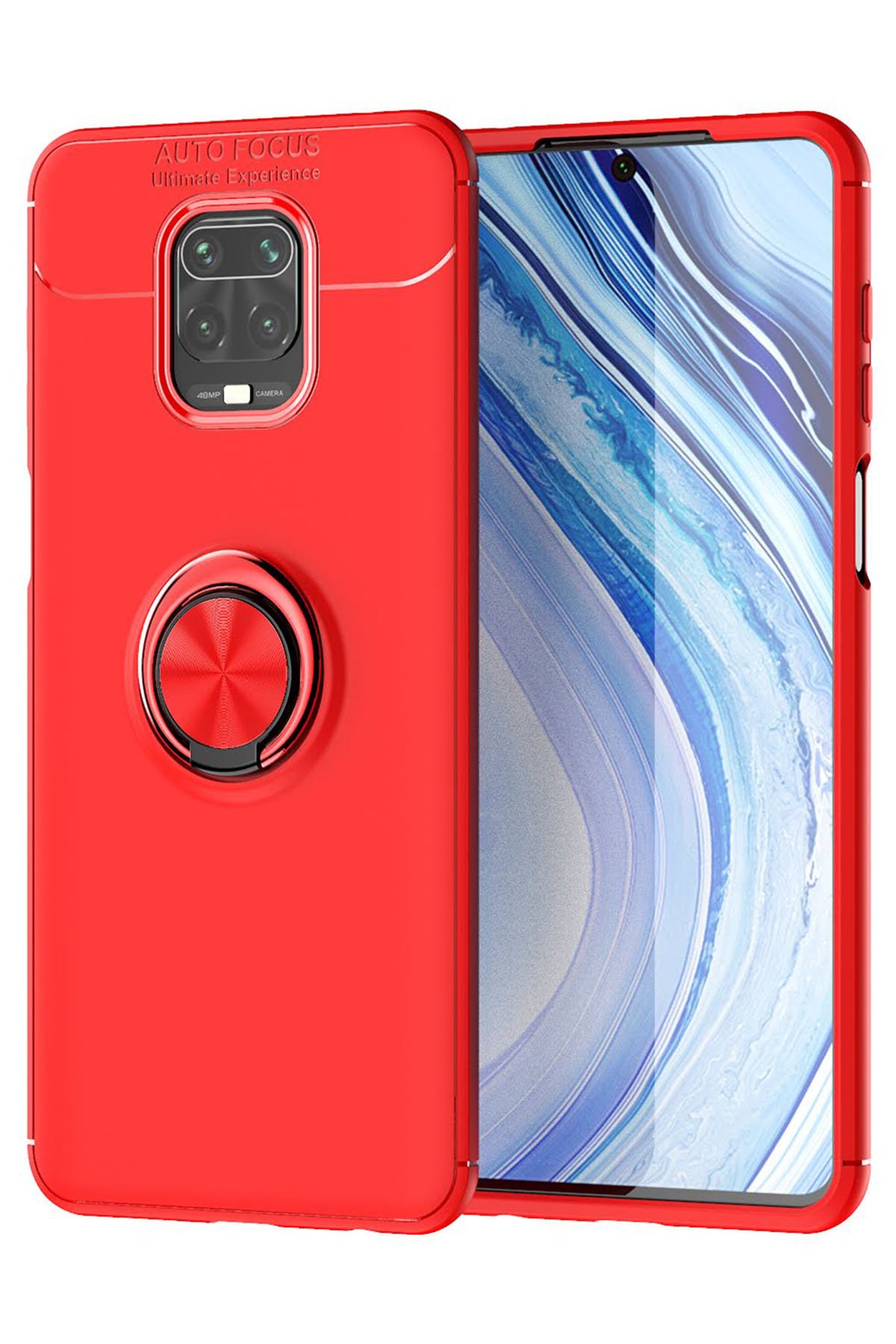 Newface Xiaomi Redmi Note 9 Pro Kılıf Loop Deri Silikon - Siyah