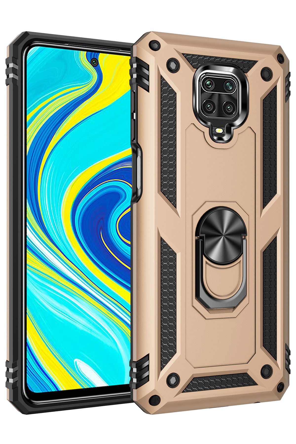Newface Xiaomi Redmi Note 9 Pro Kılıf Volet Silikon - Mor