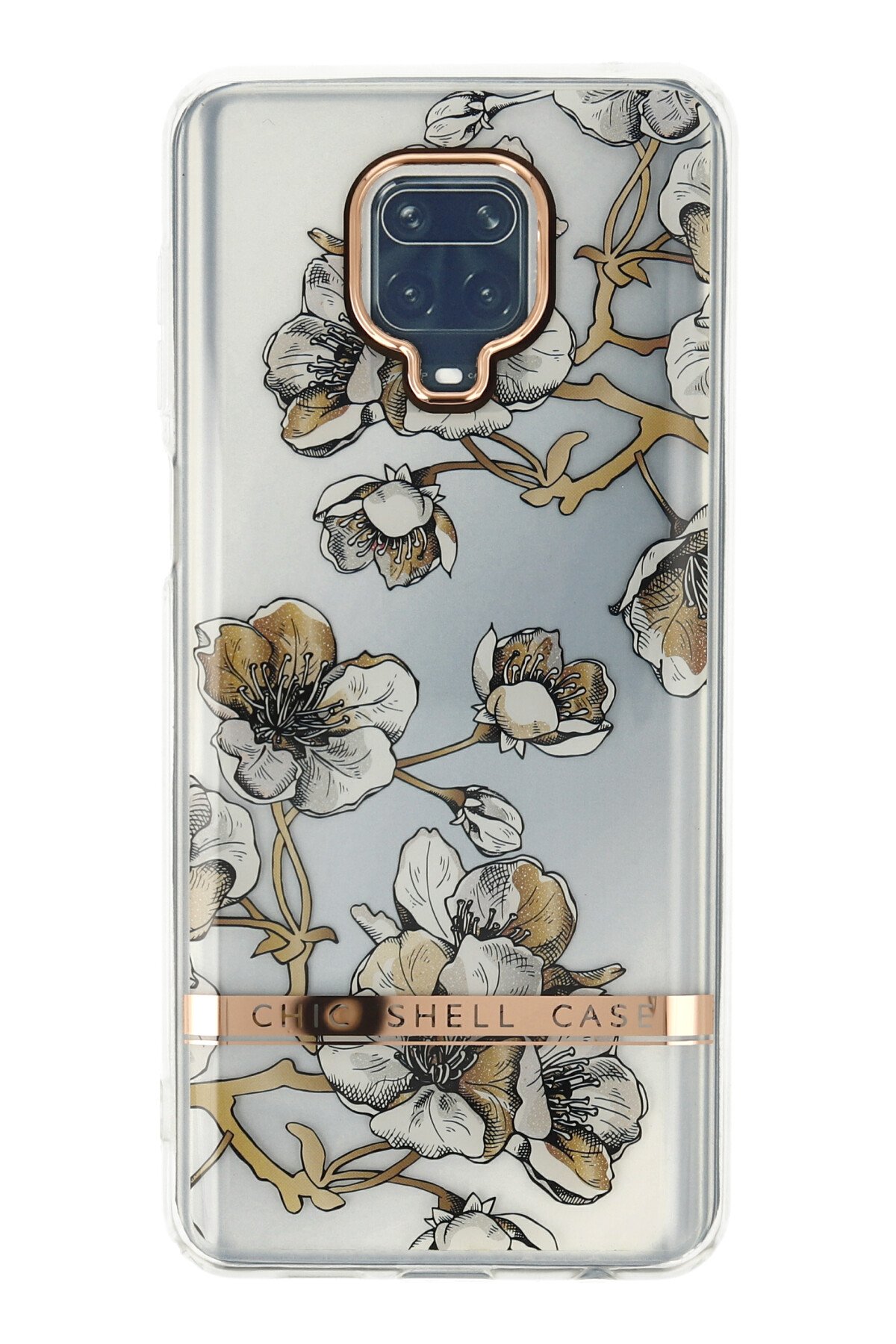 Newface Xiaomi Redmi Note 9S Kılıf Montreal Yüzüklü Silikon Kapak - Siyah