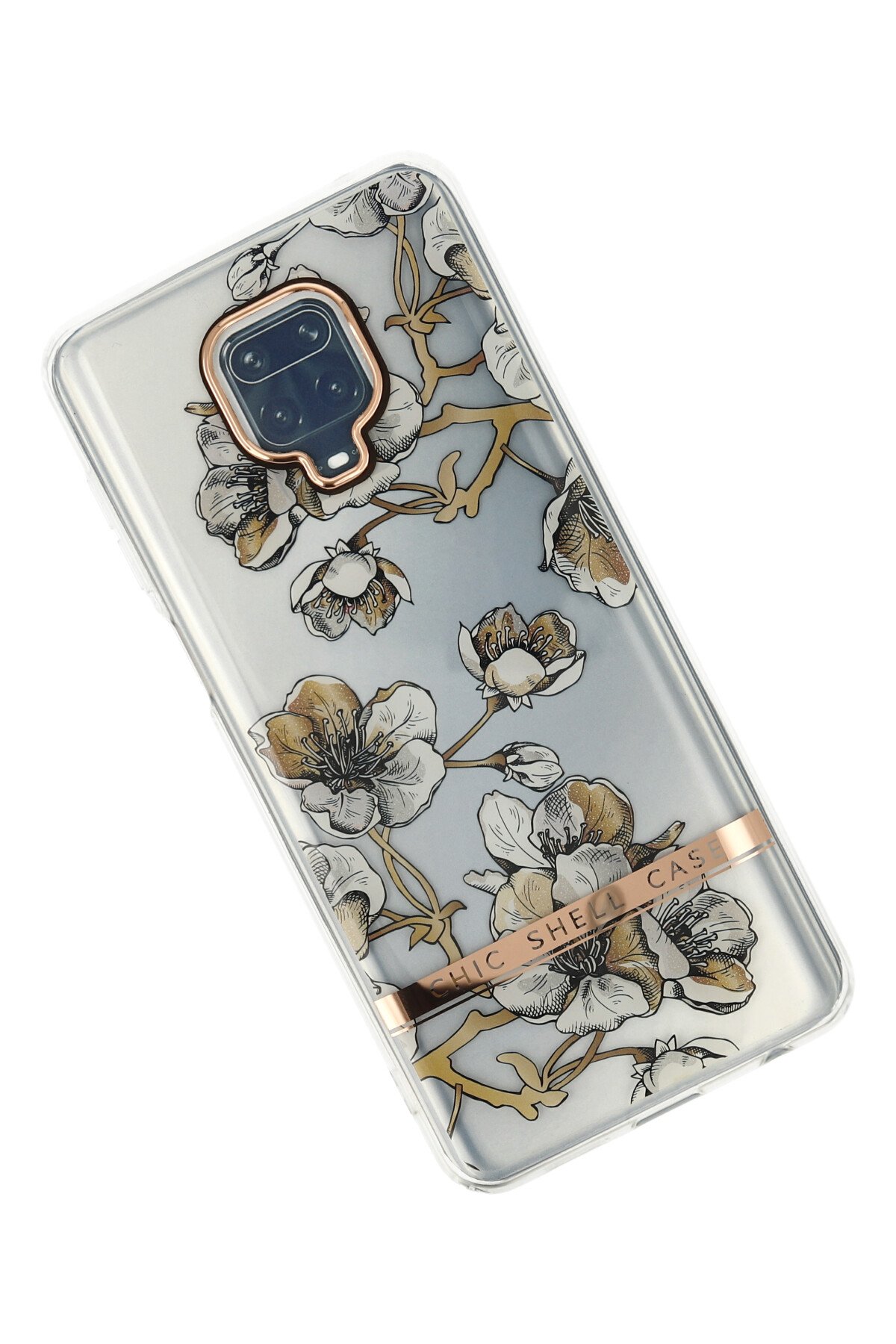 Newface Xiaomi Redmi Note 9S Kılıf Montreal Yüzüklü Silikon Kapak - Siyah