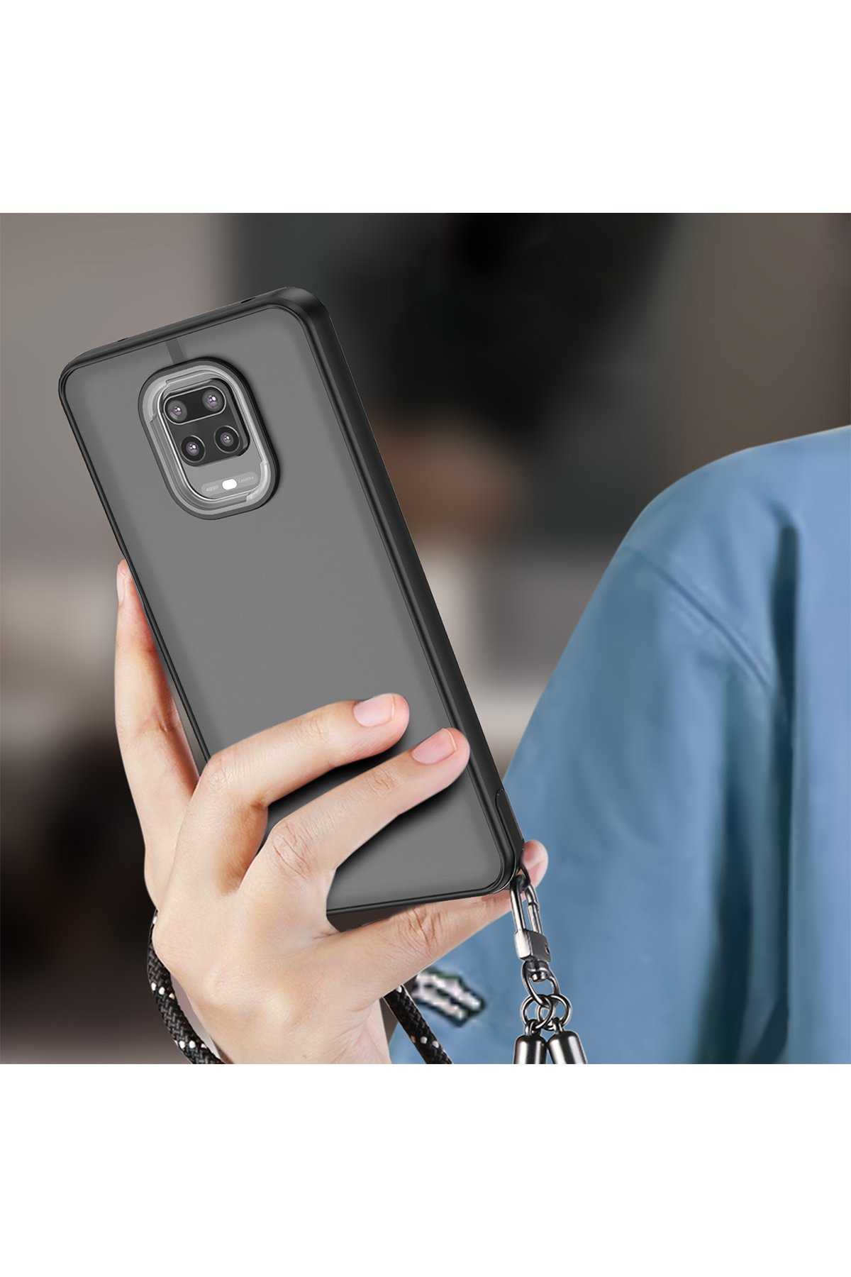 Newface Xiaomi Redmi Note 9S Kılıf Platin Kamera Koruma Silikon - Lila