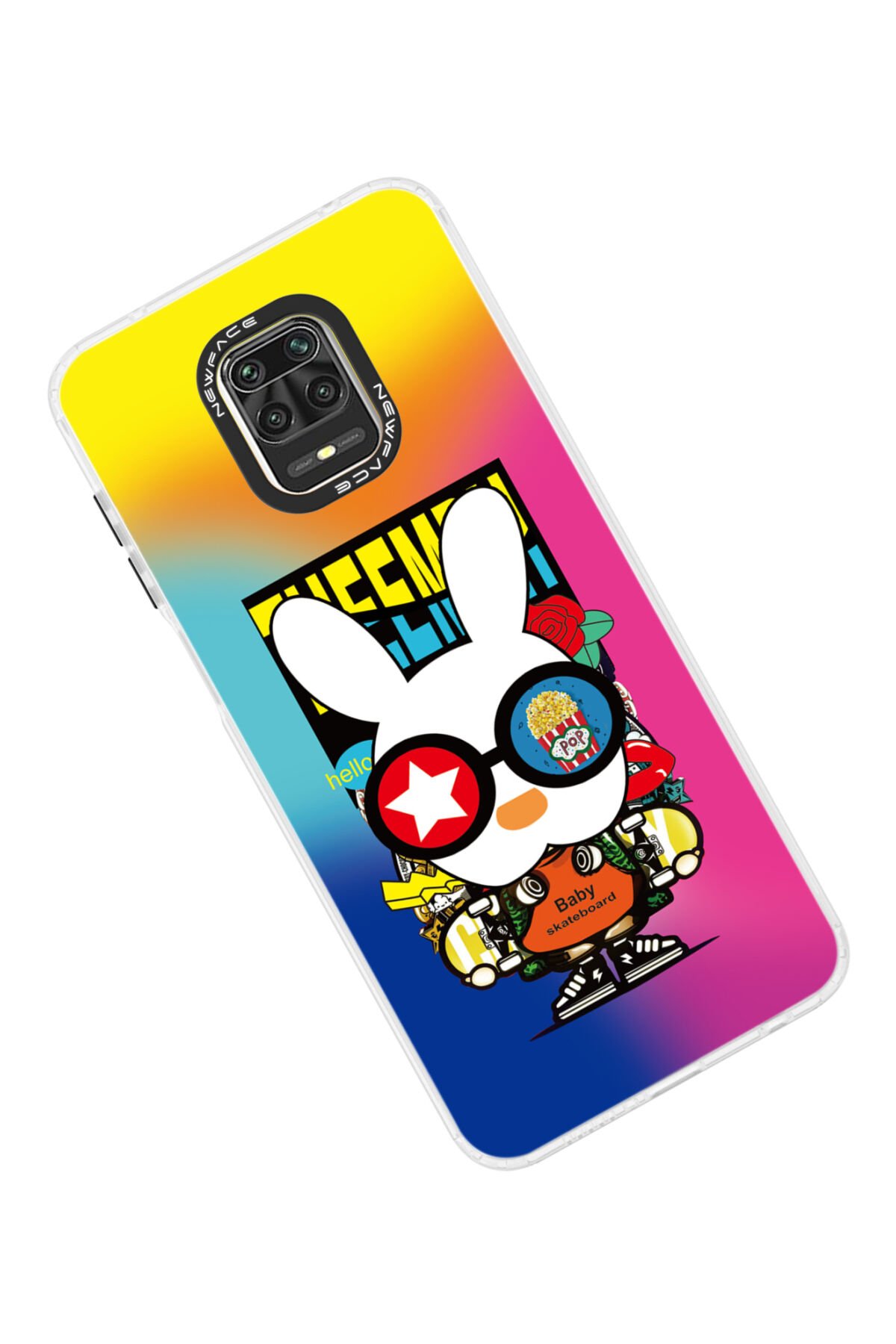 Newface Xiaomi Redmi Note 9S Kılıf Razer Lensli Silikon - Yeşil