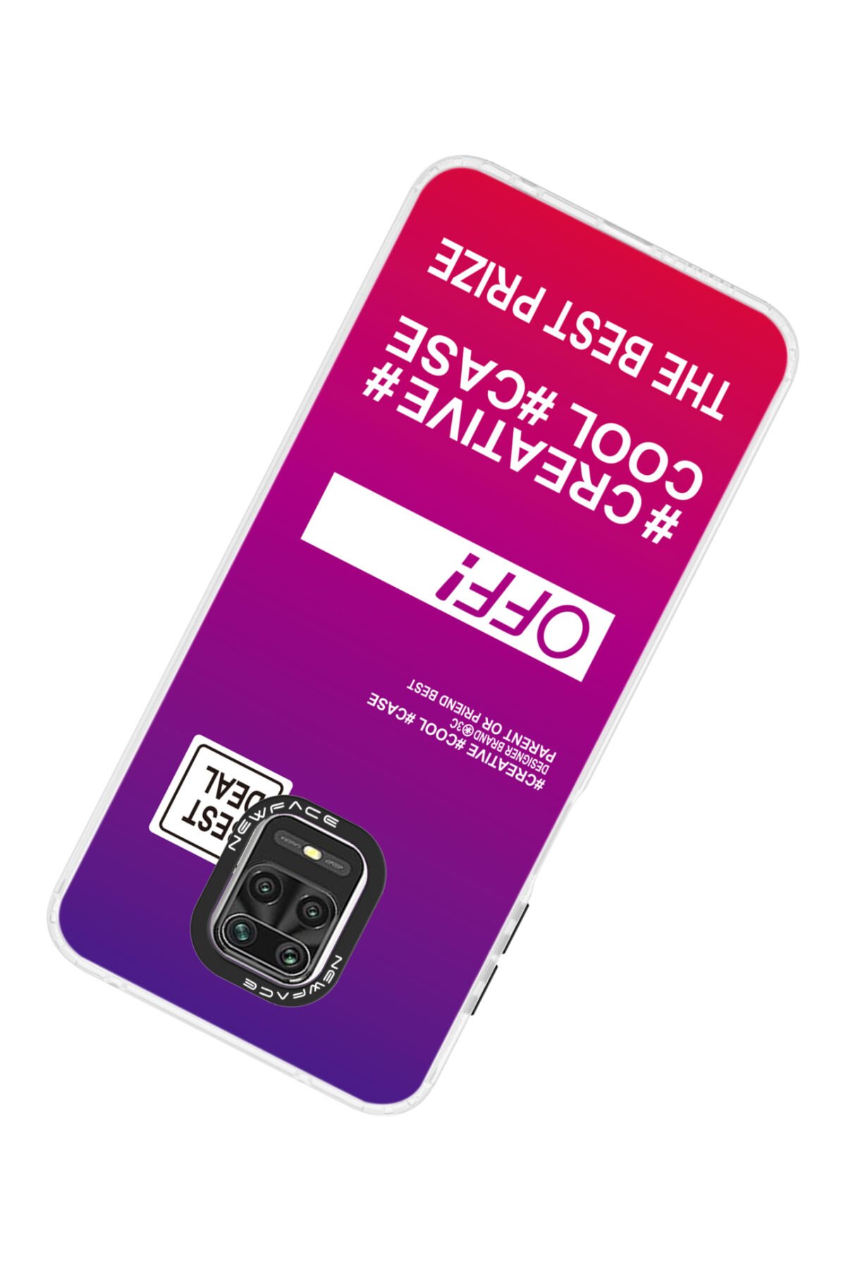Newface Xiaomi Redmi Note 9S Kılıf Pars Lens Yüzüklü Silikon - Kırmızı