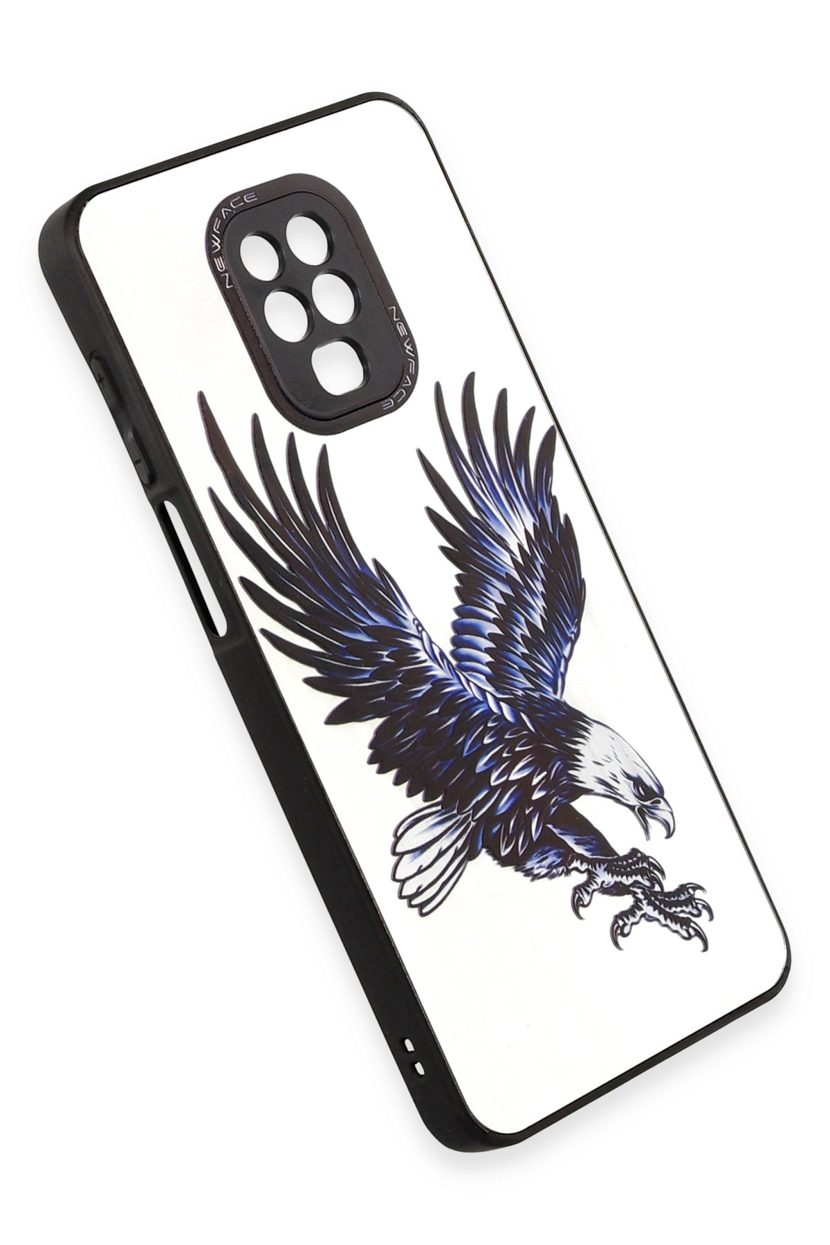 Newface Xiaomi Redmi Note 9S Kılıf Montreal Yüzüklü Silikon Kapak - Buz Mavi
