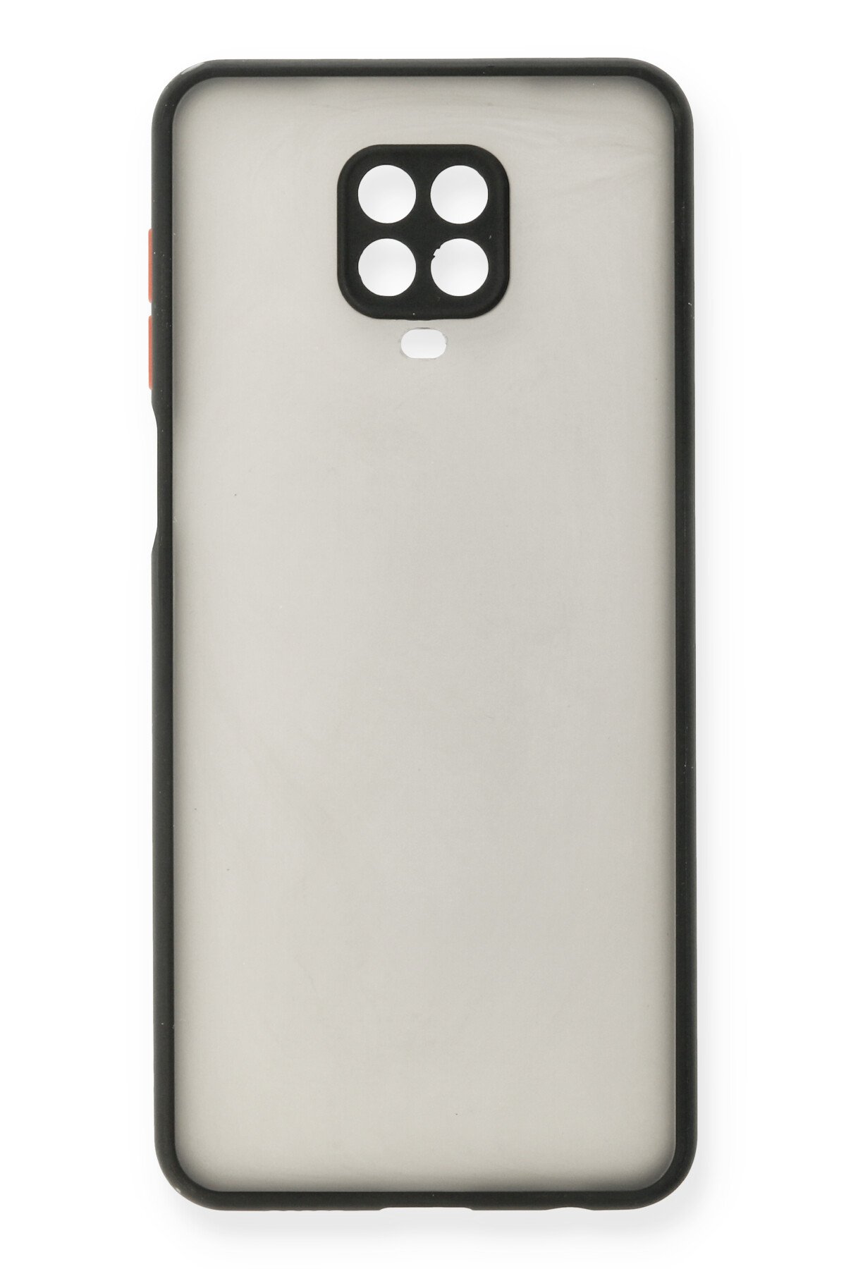 Newface Xiaomi Redmi Note 9S Kılıf Glass Kapak - Siyah