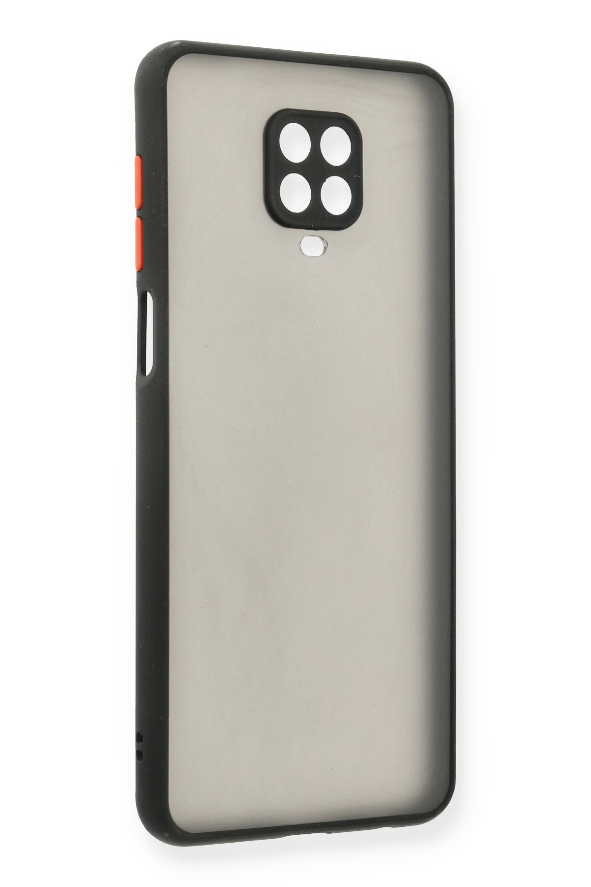 Newface Xiaomi Redmi Note 9S Kılıf Glass Kapak - Siyah