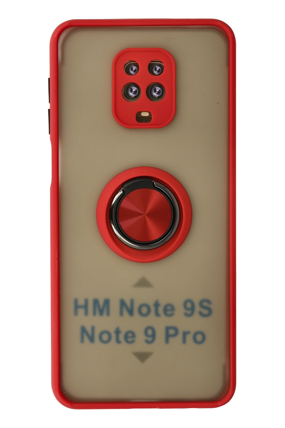 Newface Xiaomi Redmi Note 9S Kılıf Platin Kamera Koruma Silikon - Kırmızı