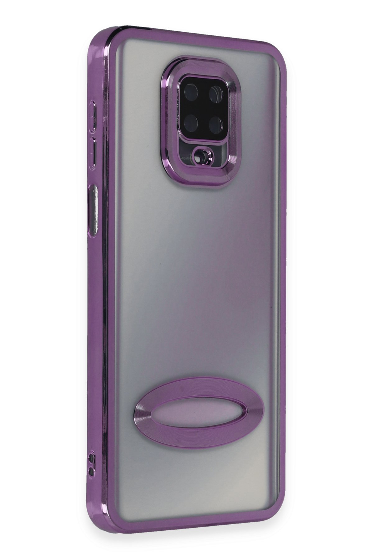 Newface Xiaomi Redmi Note 9S Kılıf Palm Buzlu Kamera Sürgülü Silikon - Sarı