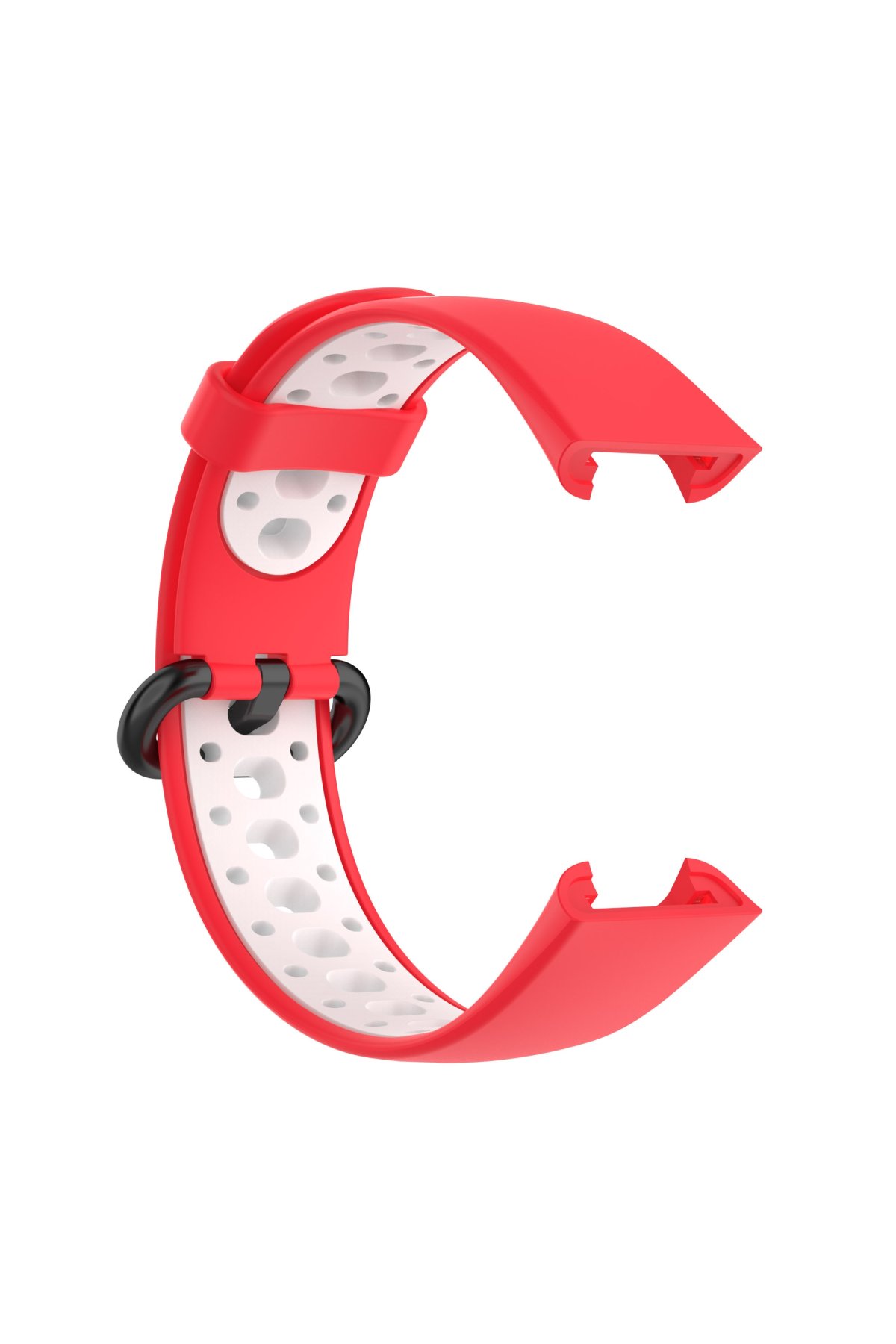 Newface Xiaomi Redmi Watch 2 Spor Delikli Kordon - Siyah-Kırmızı