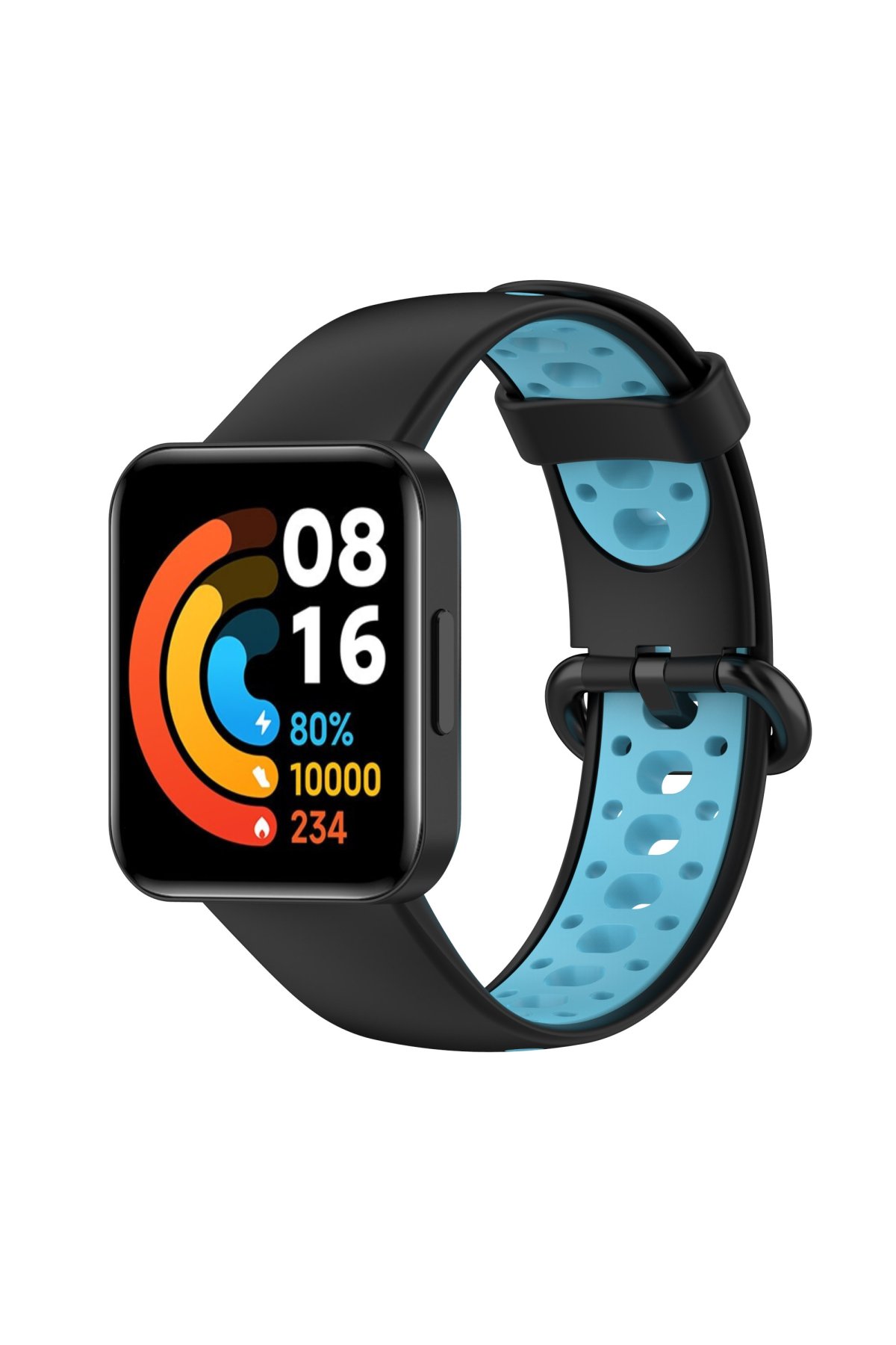 Newface Xiaomi Redmi Watch 2 Spor Delikli Kordon - Siyah-Yeşil