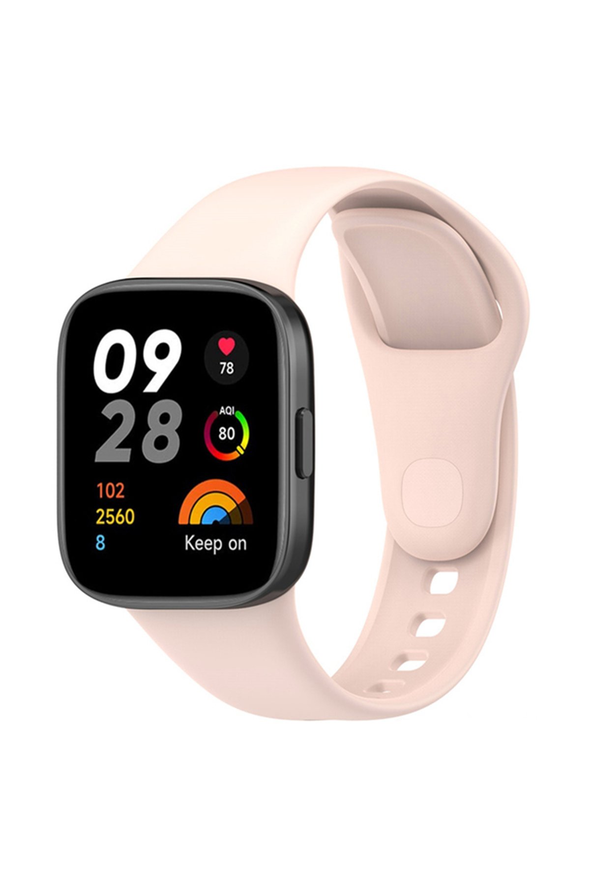 Newface Xiaomi Redmi Watch 3 Spor Delikli Kordon - Siyah-Kırmızı