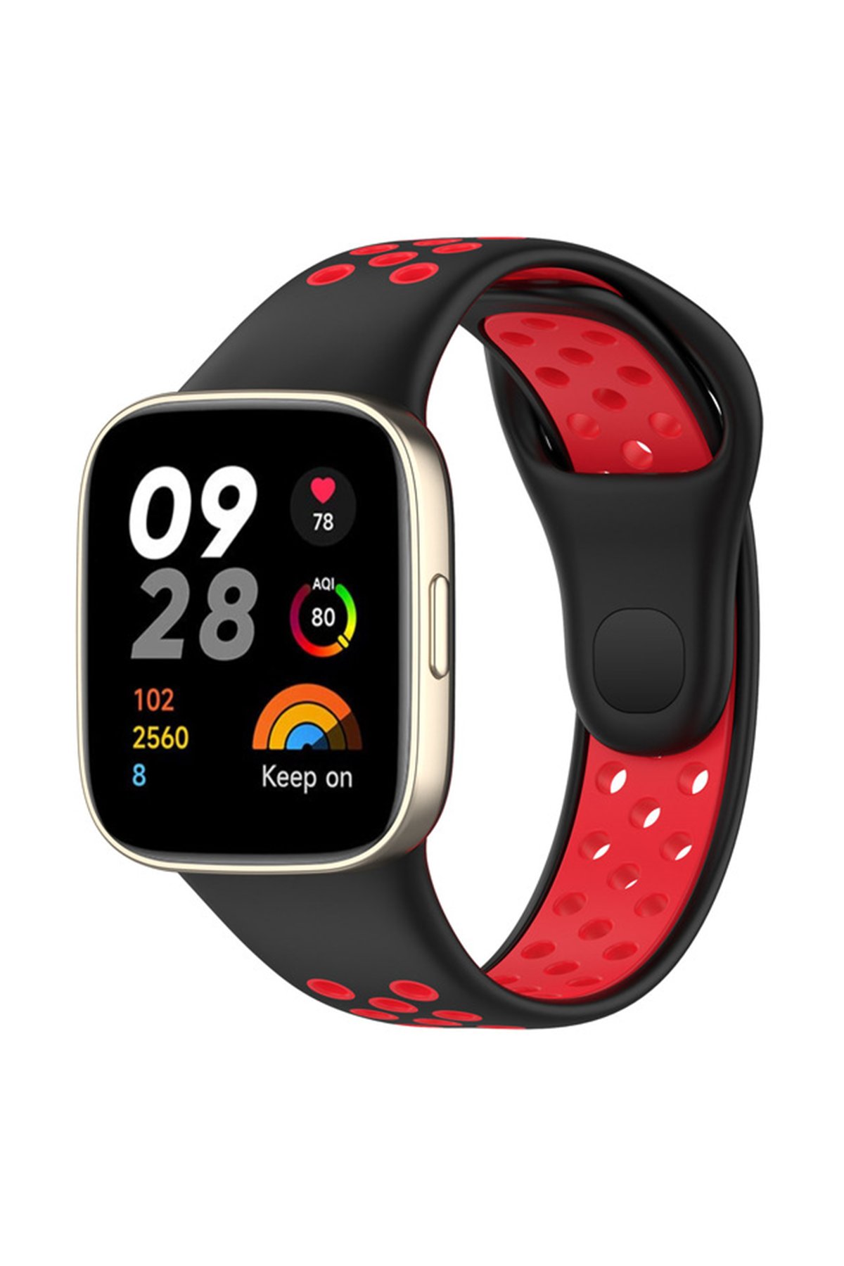 Newface Xiaomi Redmi Watch 3 Spor Delikli Kordon - Siyah-Mavi