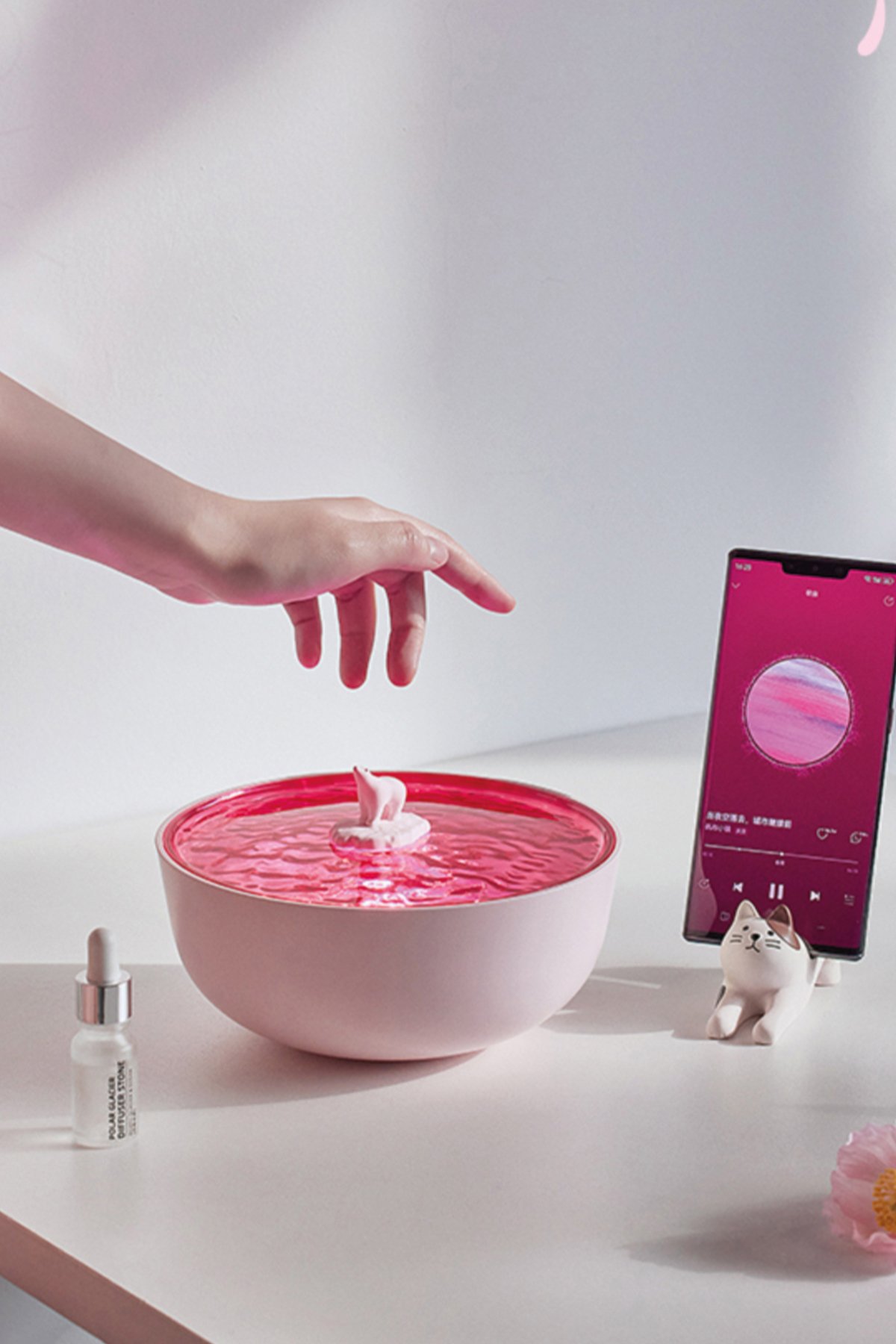 Newface Z5 Arktik Okyanus Temalı BT Kablosuz Hoparlör - Pembe