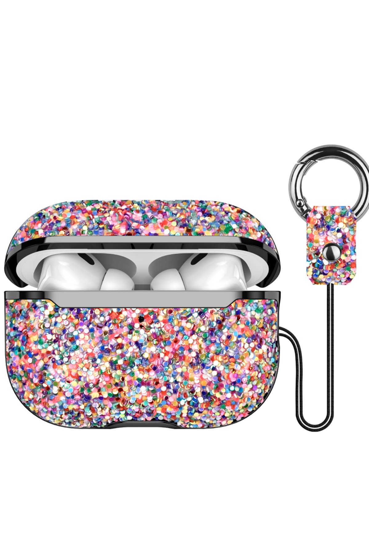 Onegif Airpods (1.nesil) Bright Simli Airpods Kapak - Pembe