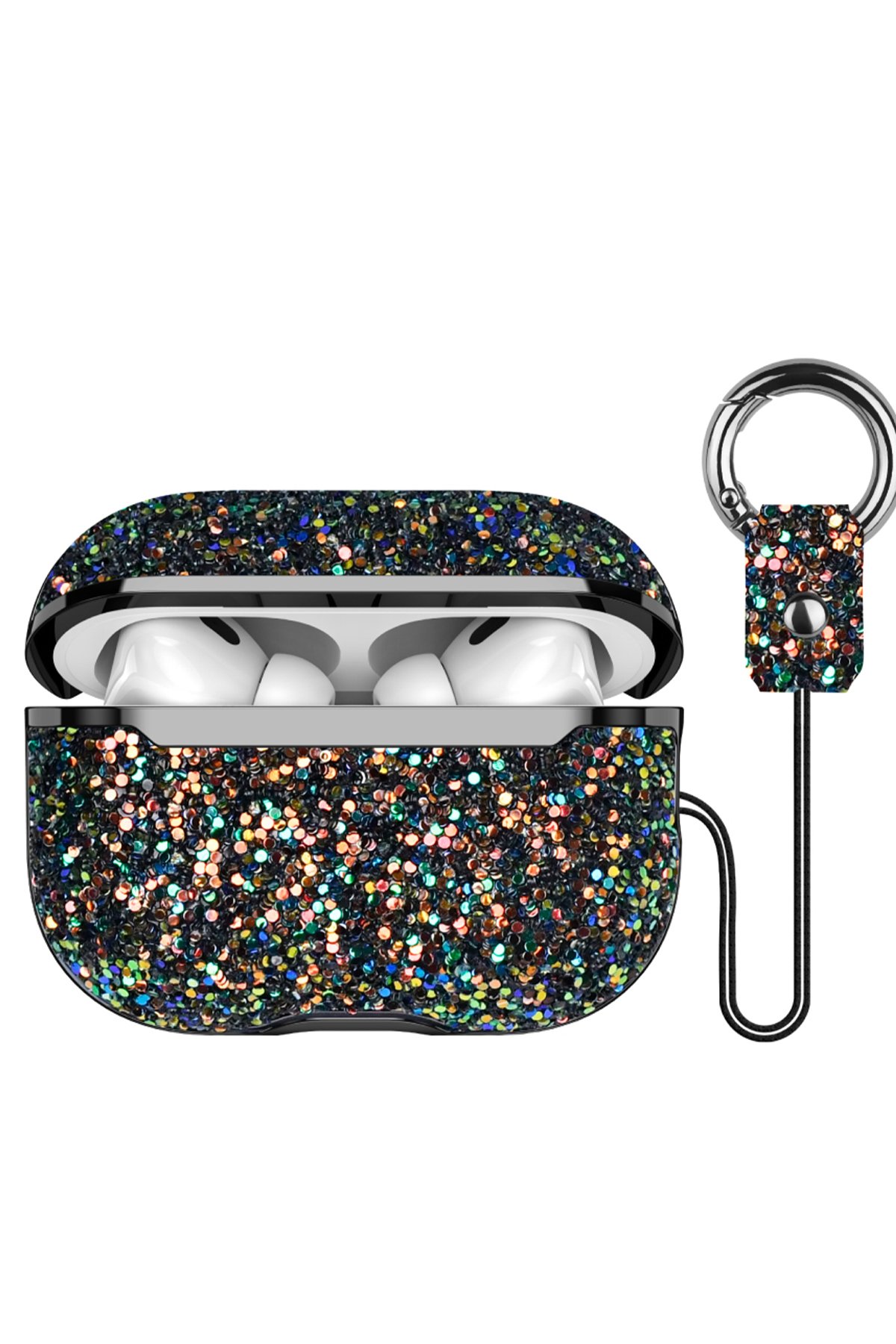 Onegif Airpods (1.nesil) Bright Simli Airpods Kapak - Gümüş