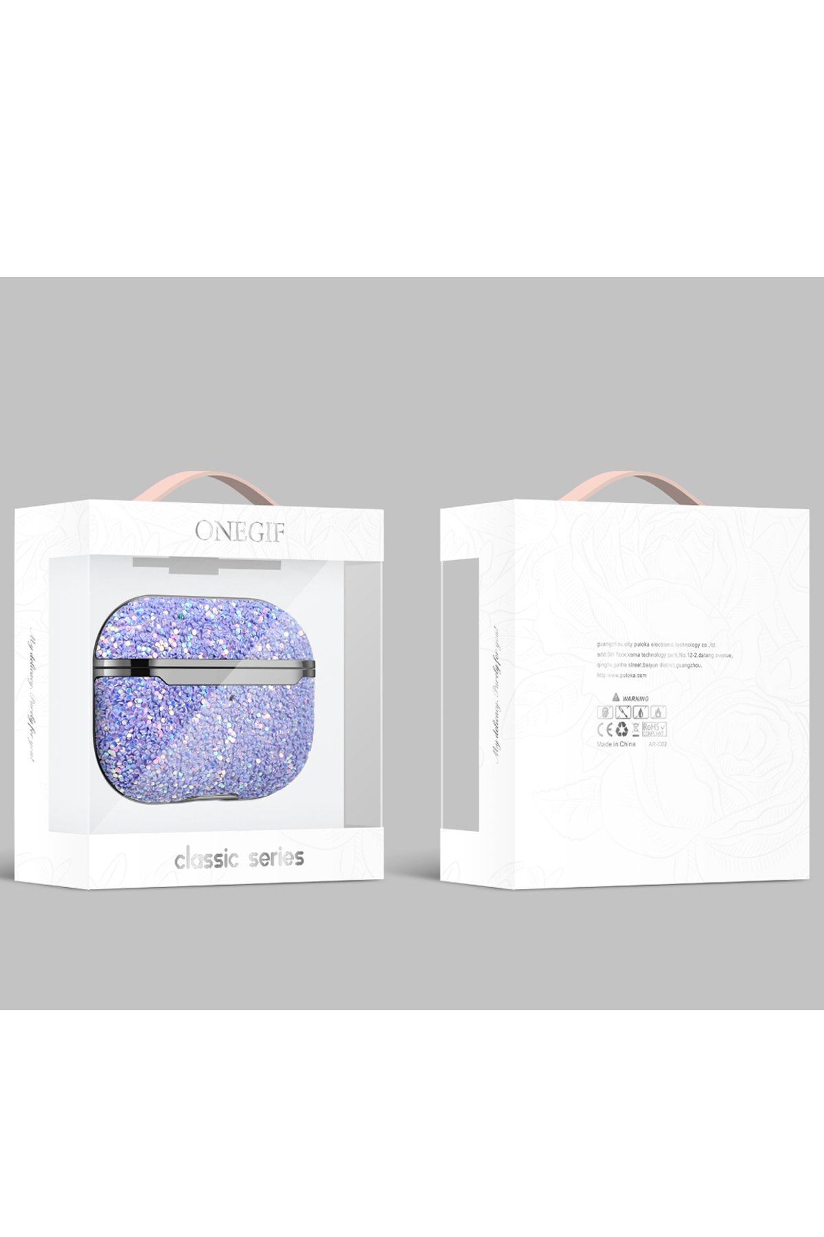 Onegif Airpods 2 (2.nesil) Bright Simli Airpods Kapak - Siyah