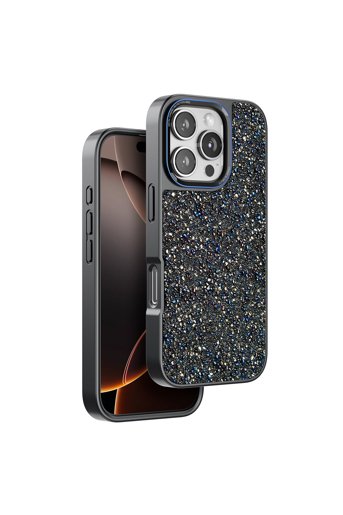 Onegif iPhone 16 Pro Bright Simli Kapak - Derin Mor
