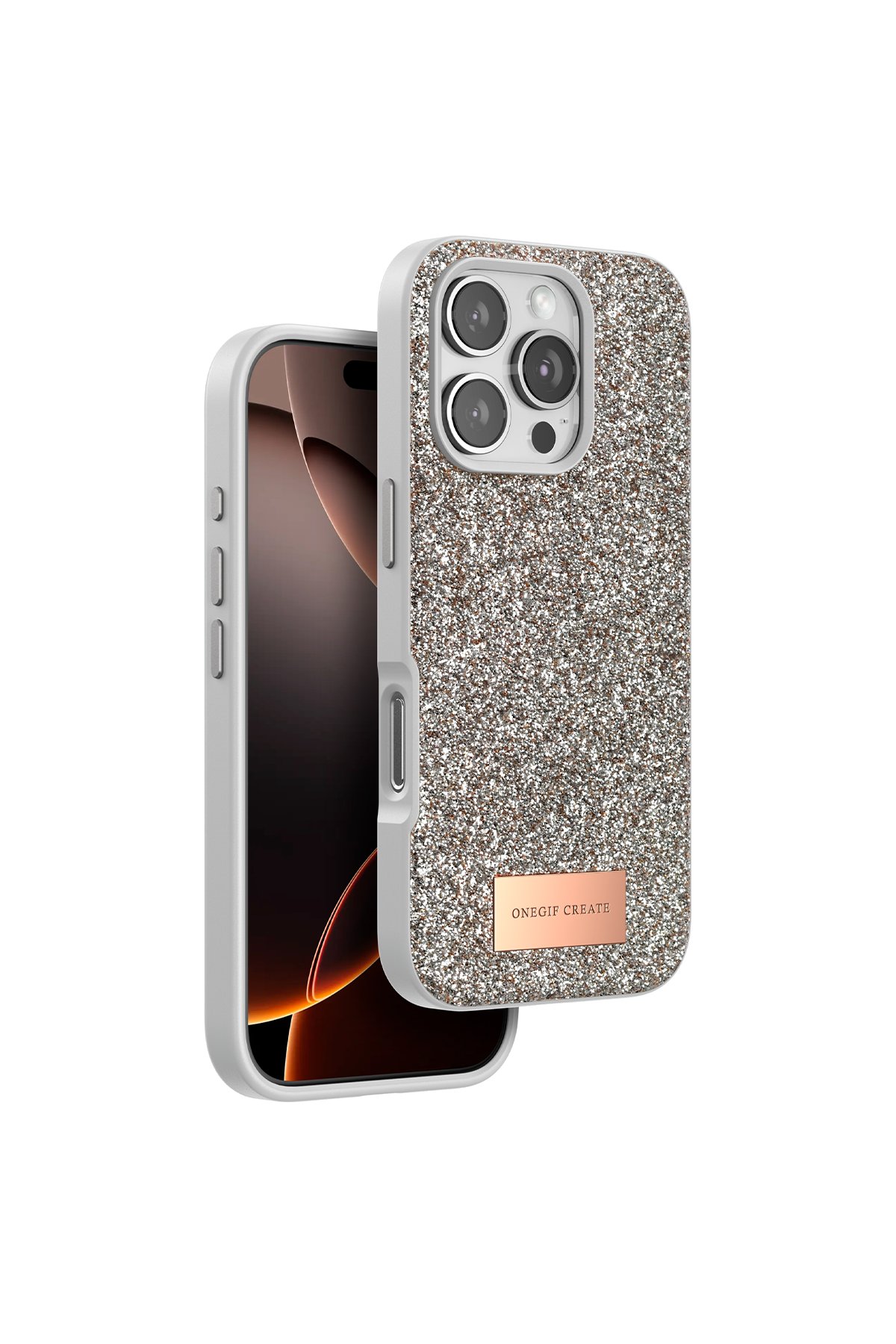 Onegif iPhone 16 Pro Max Flower Series Magsafe Kapak - Gri