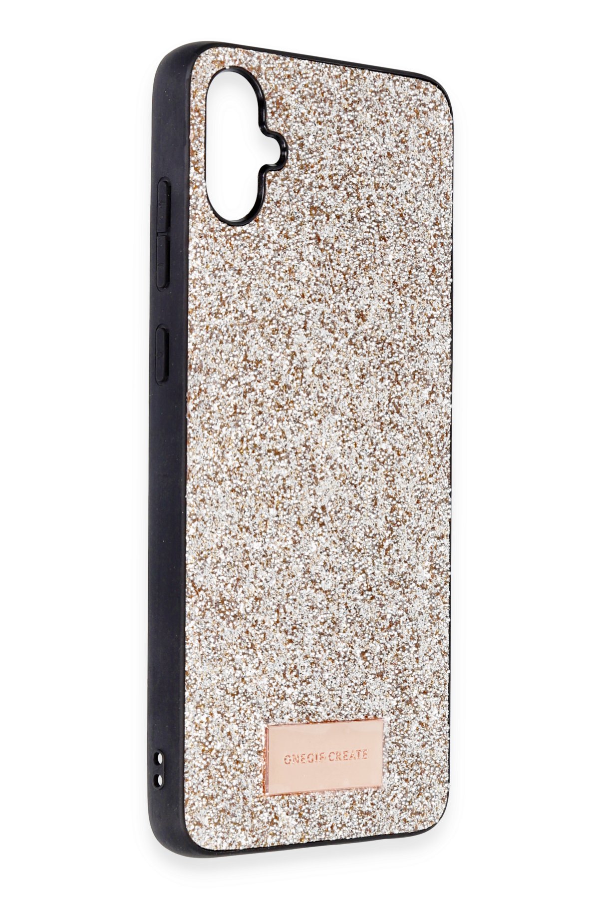 Onegif Samsung Galaxy A05 Bright Simli Kapak - Siyah