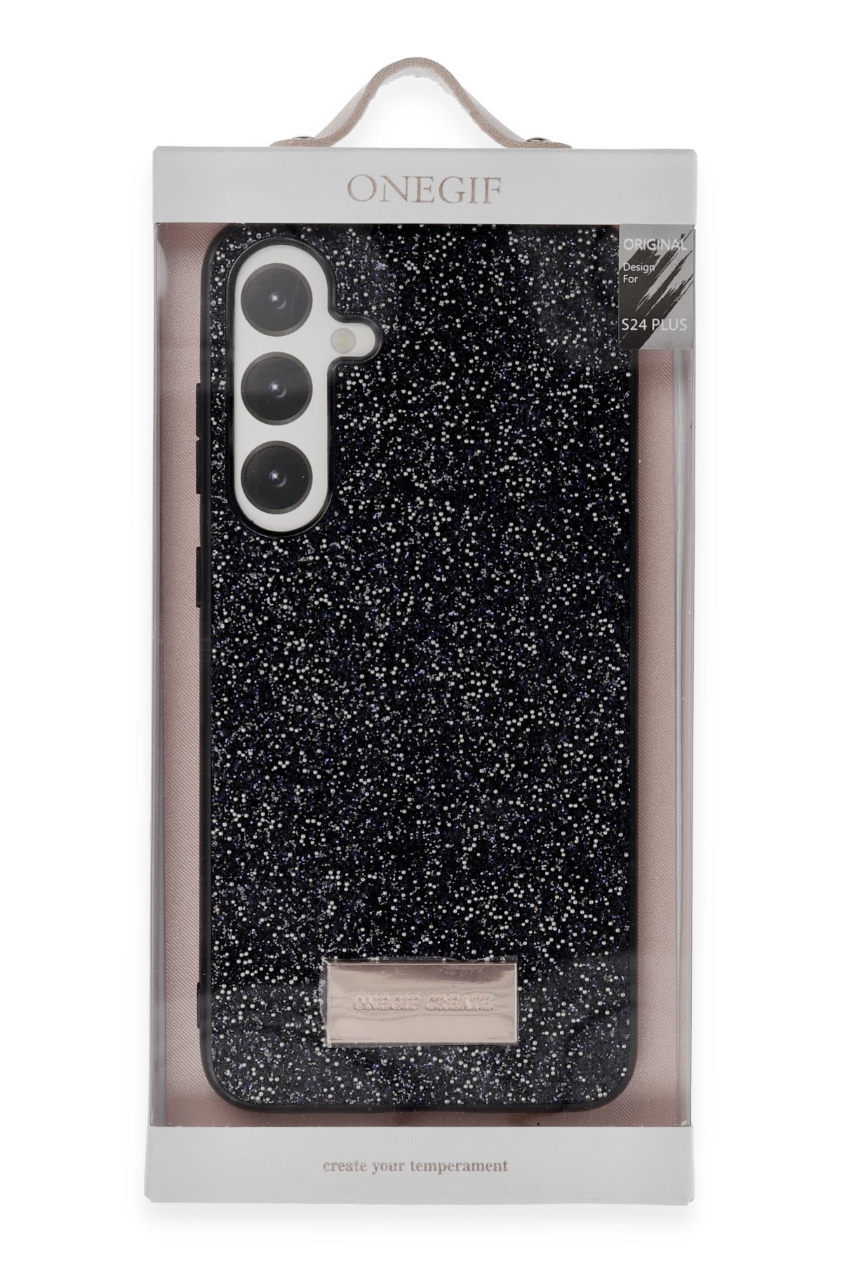Onegif Samsung Galaxy A15 4G Bright Simli Kapak - Siyah