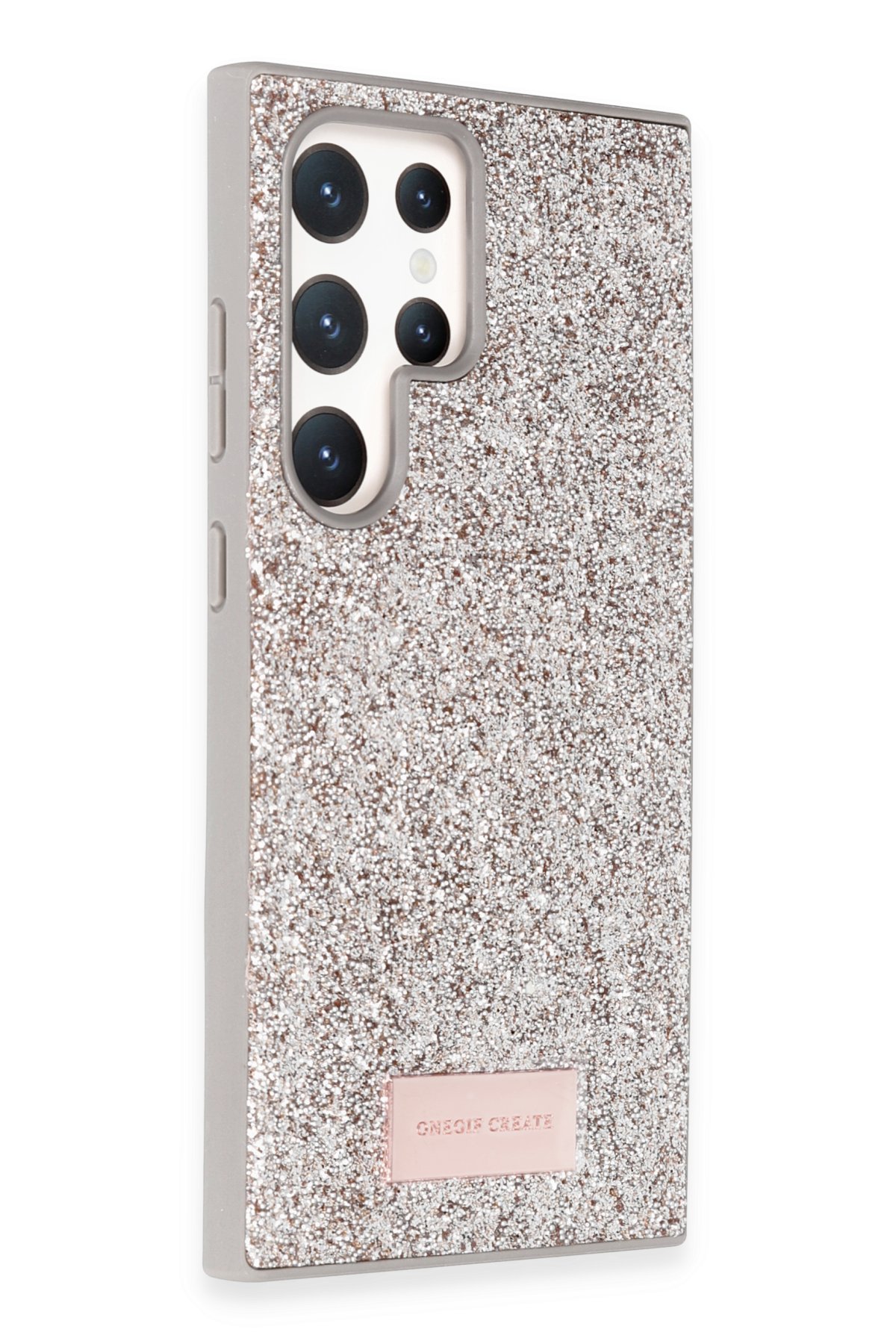 Onegif Samsung Galaxy S24 Ultra Bright Simli Kapak - Pembe