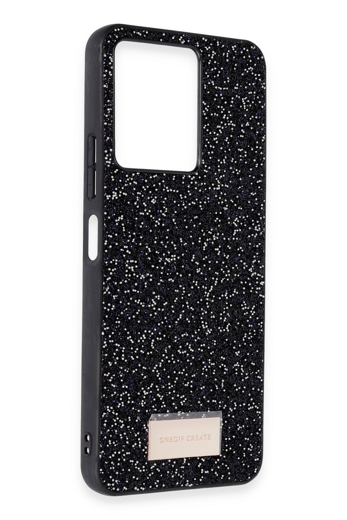 Onegif Xiaomi Redmi 13C Bright Simli Kapak - Siyah