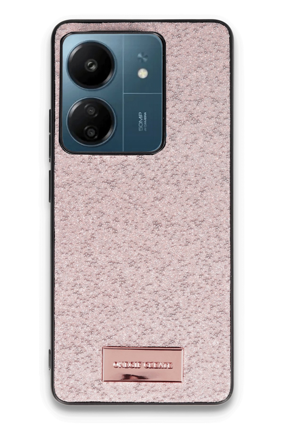 Onegif Xiaomi Redmi 13C Bright Simli Kapak - Siyah