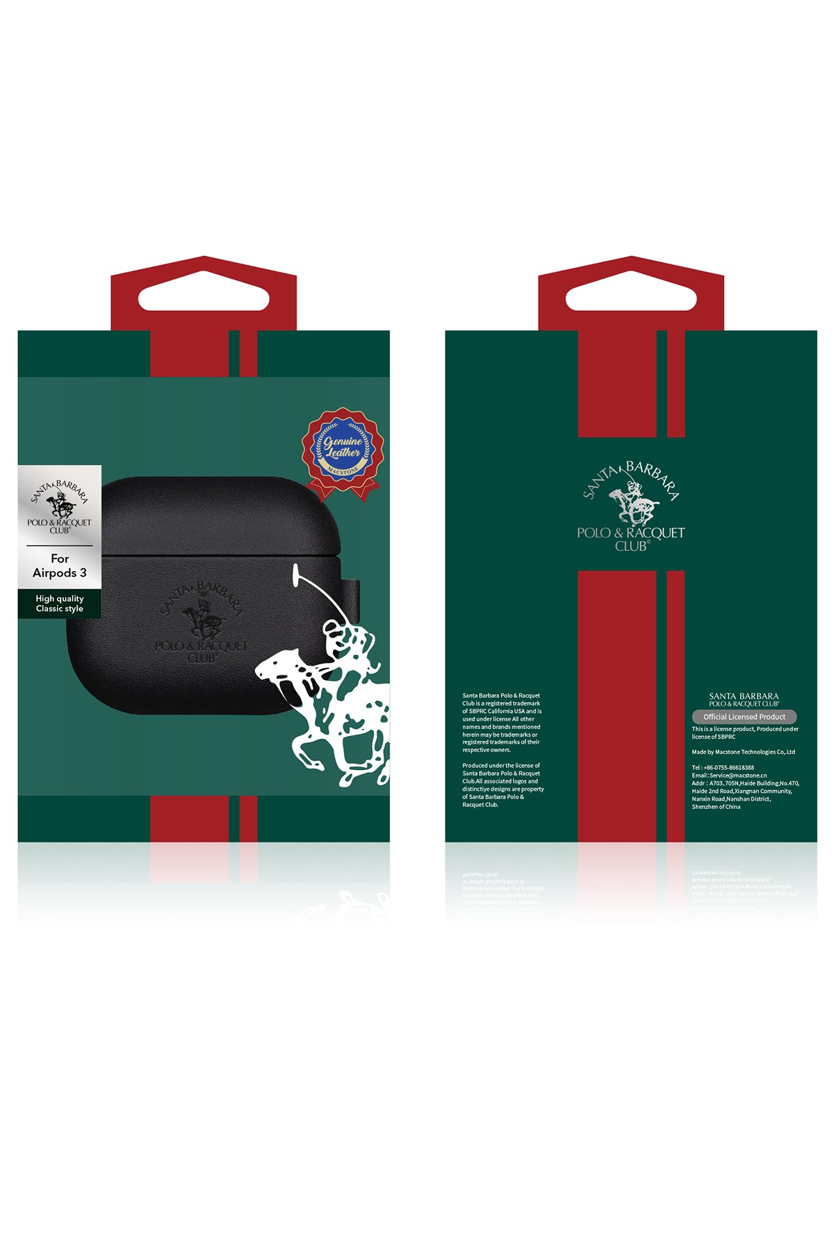 Santa Barbara Polo Racquet Club Airpods 3 (3.nesil) Amaury Kılıf - Kırmızı