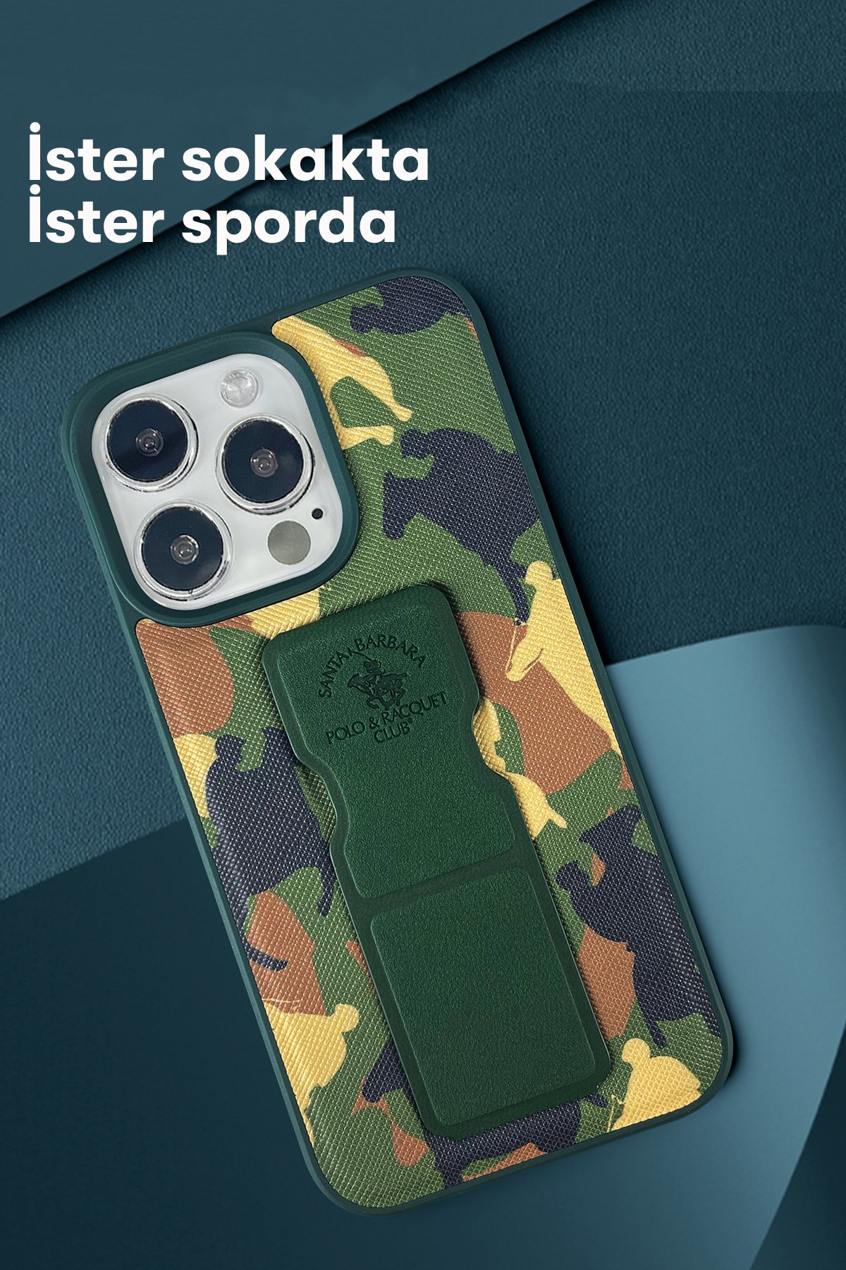 Santa Barbara Polo Racquet Club iPhone 13 Pro Timothy Cüzdanlı Standlı Kapak - Kahverengi