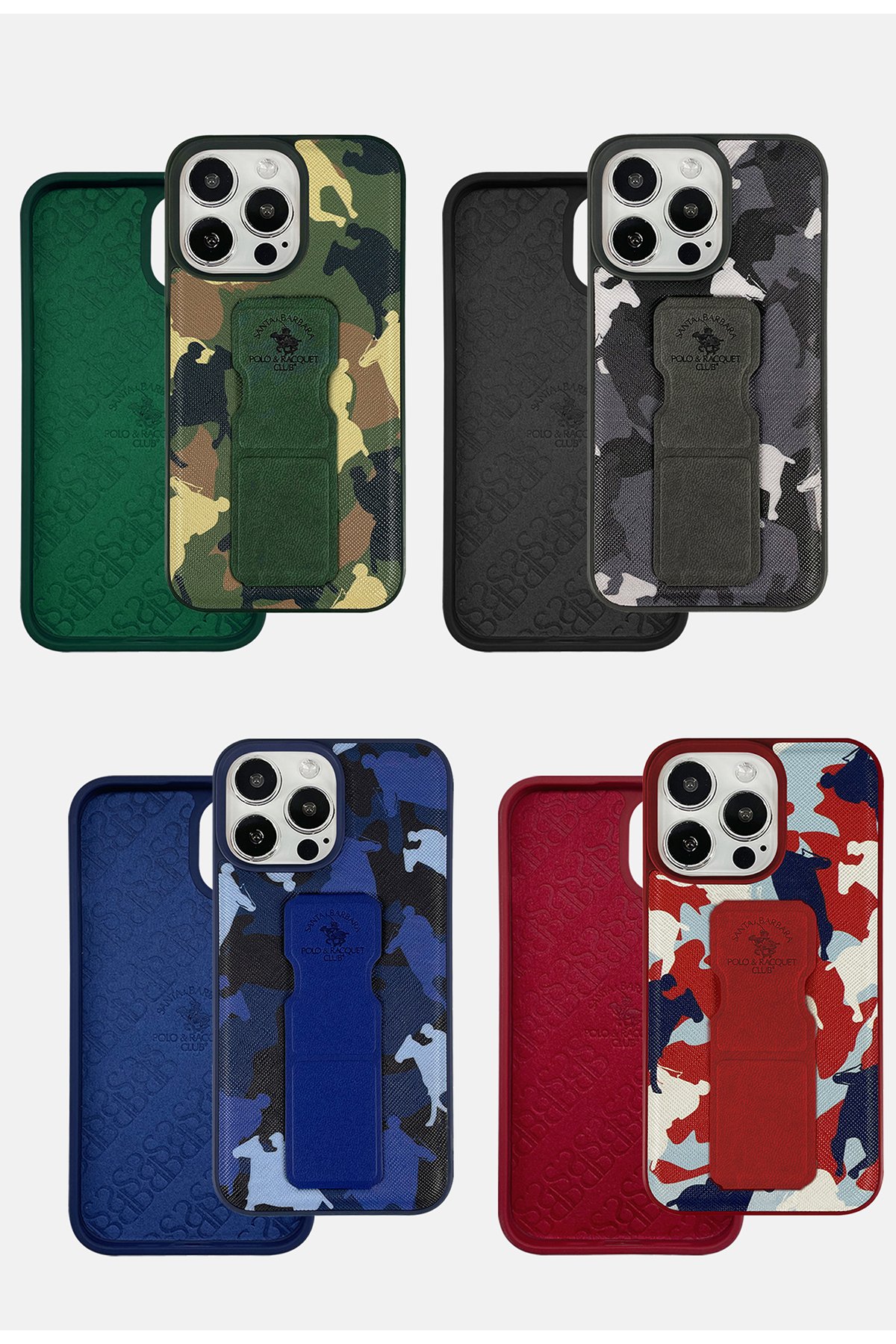 Santa Barbara Polo Racquet Club iPhone 13 Pro Timothy Cüzdanlı Standlı Kapak - Kahverengi