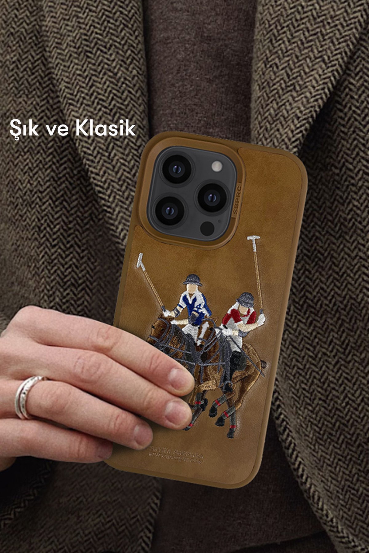 Santa Barbara Polo Racquet Club iPhone 13 Pro Parker Stand Kapak - Kırmızı