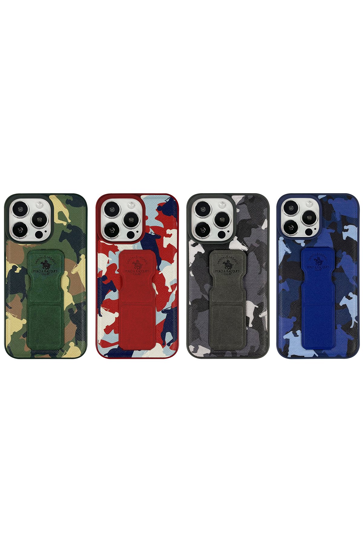 Santa Barbara Polo Racquet Club iPhone 13 Pro Max Enos Standlı Kapak - Yeşil