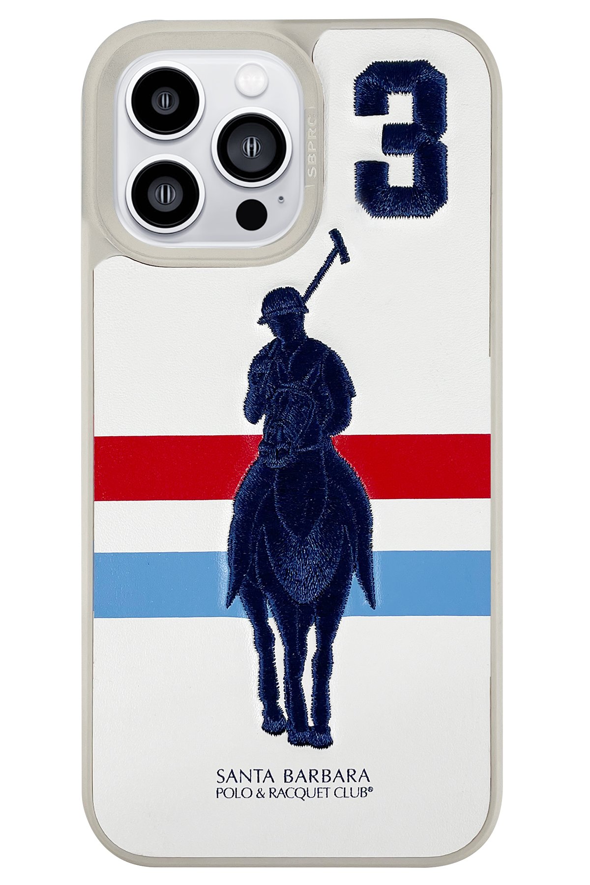 Santa Barbara Polo Racquet Club iPhone 13 Pro Max Crete Deri Kapak - Mavi