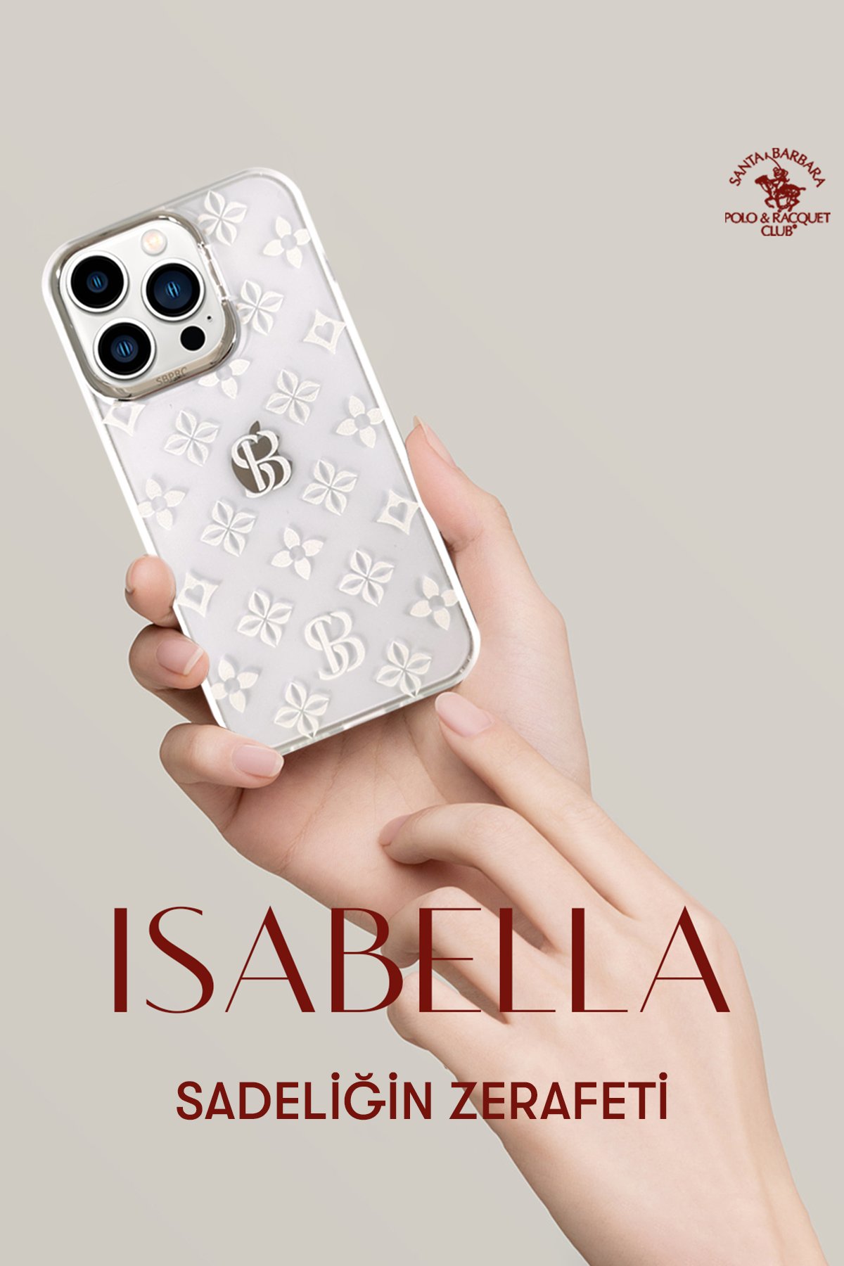 Santa Barbara Polo Racquet Club iPhone 13 Pro Max Knight Deri Kapak - Kırmızı