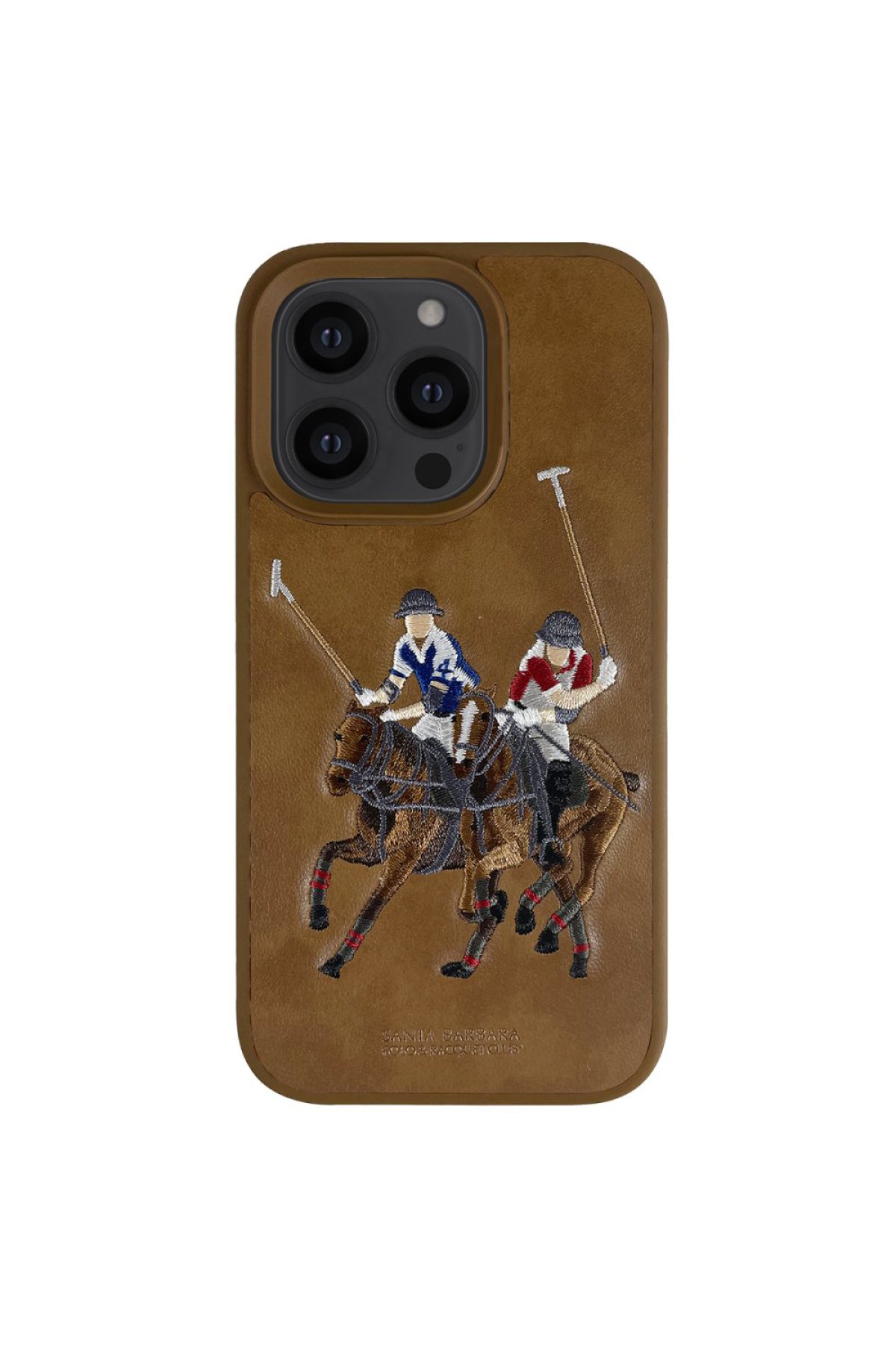 Santa Barbara Polo Racquet Club iPhone 13 Pro Max Jockey Deri Kapak - Kırmızı