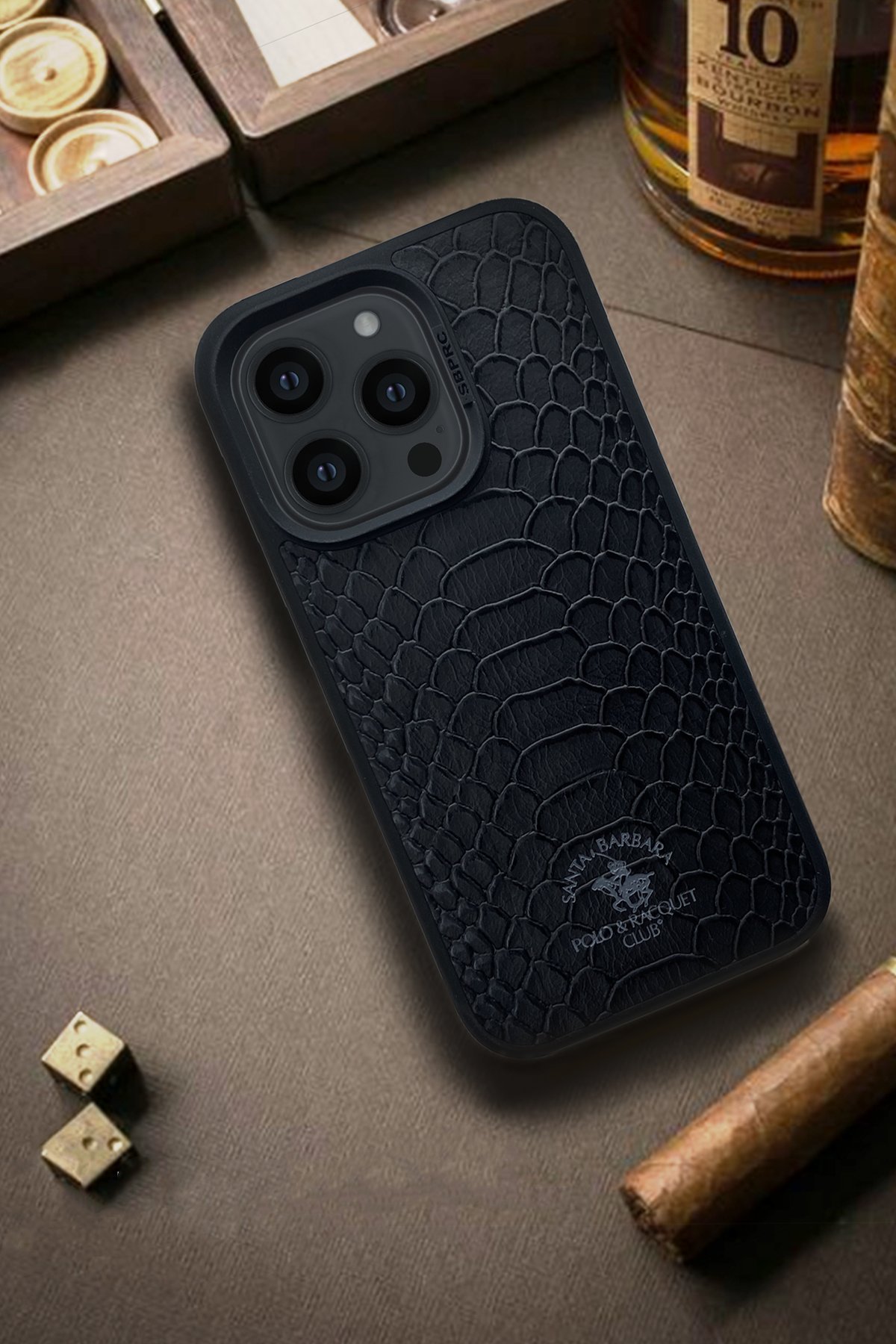 Santa Barbara Polo Racquet Club iPhone 13 Pro Max Parker Stand Kapak - Mavi