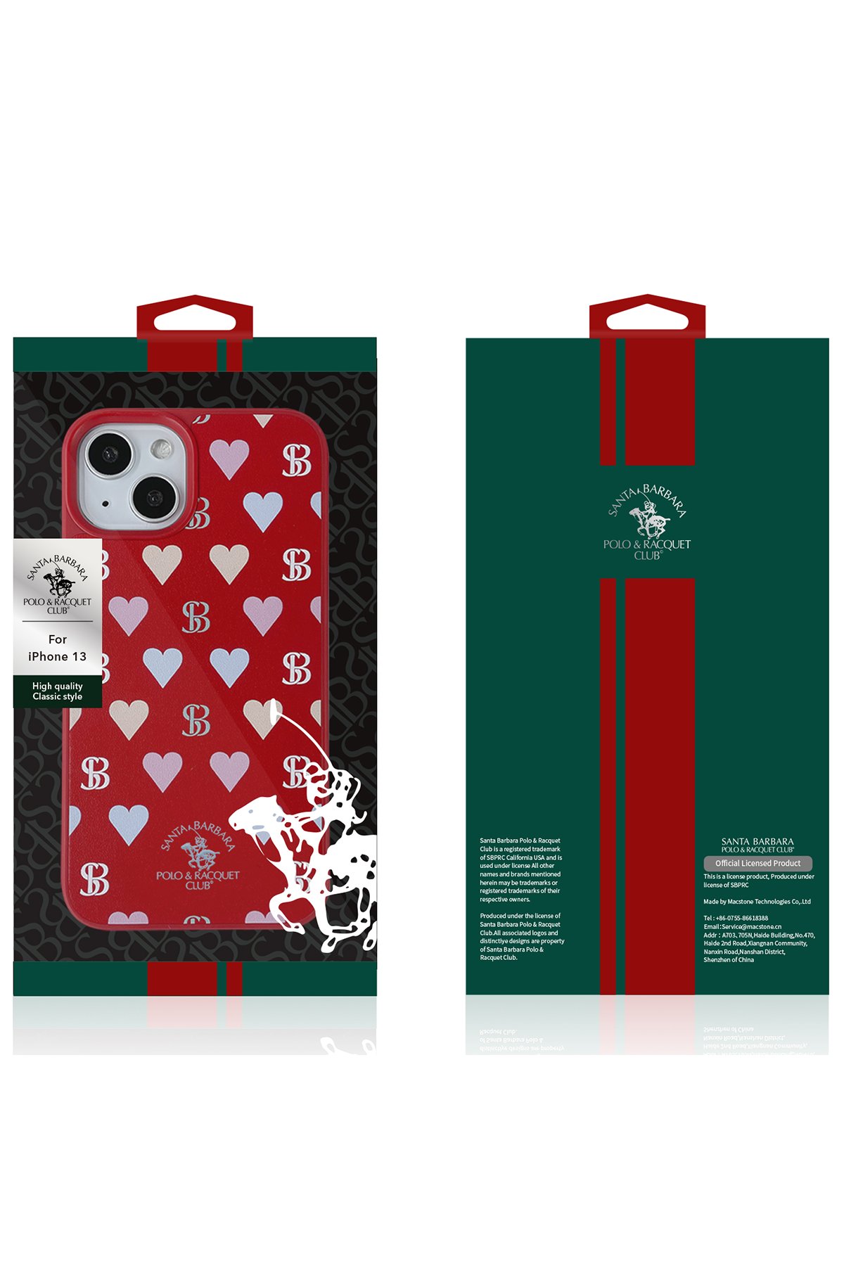 Santa Barbara Polo Racquet Club iPhone 13 Pro Max Enos Standlı Kapak - Gri
